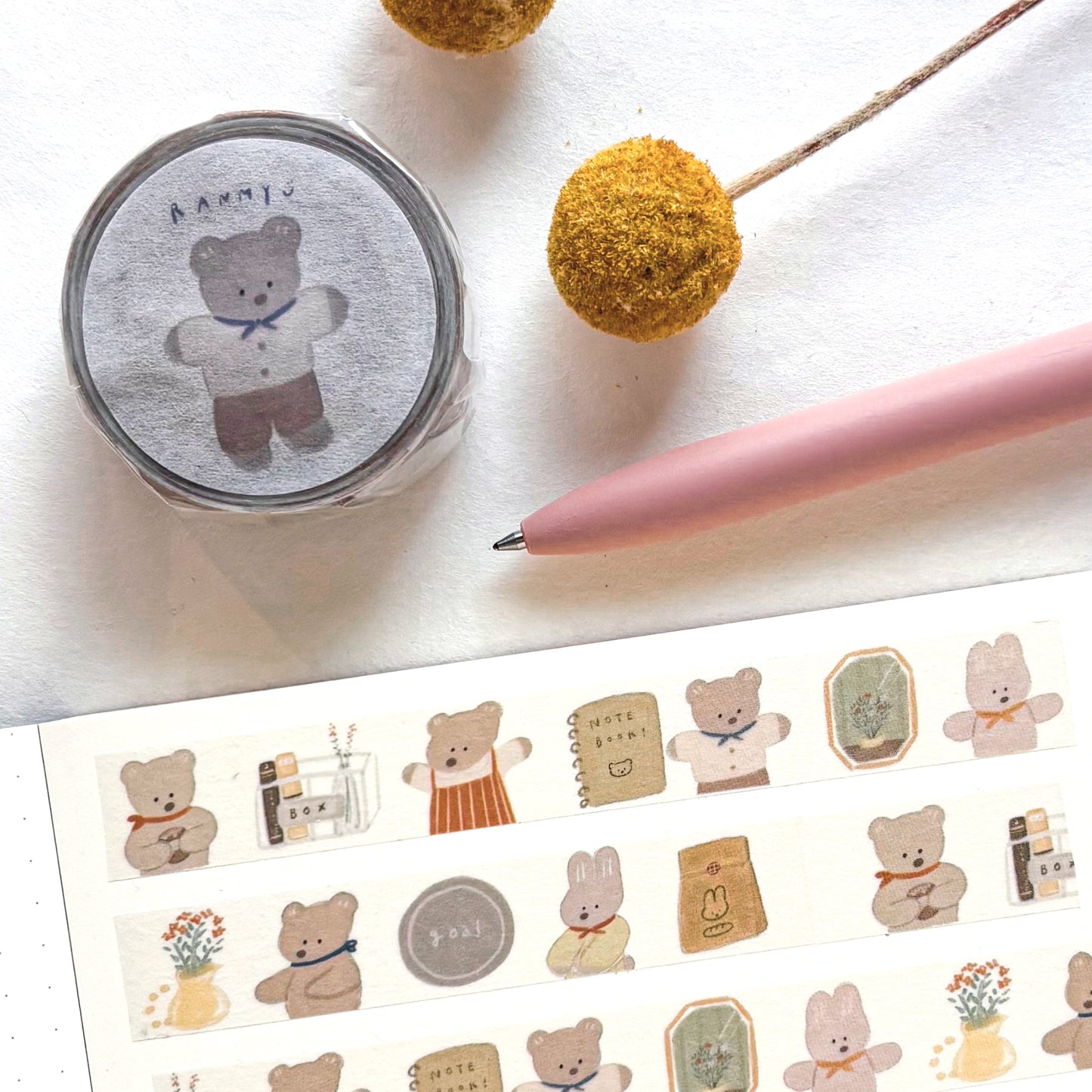 Ranmyu / Washi Tape - Happy Bears