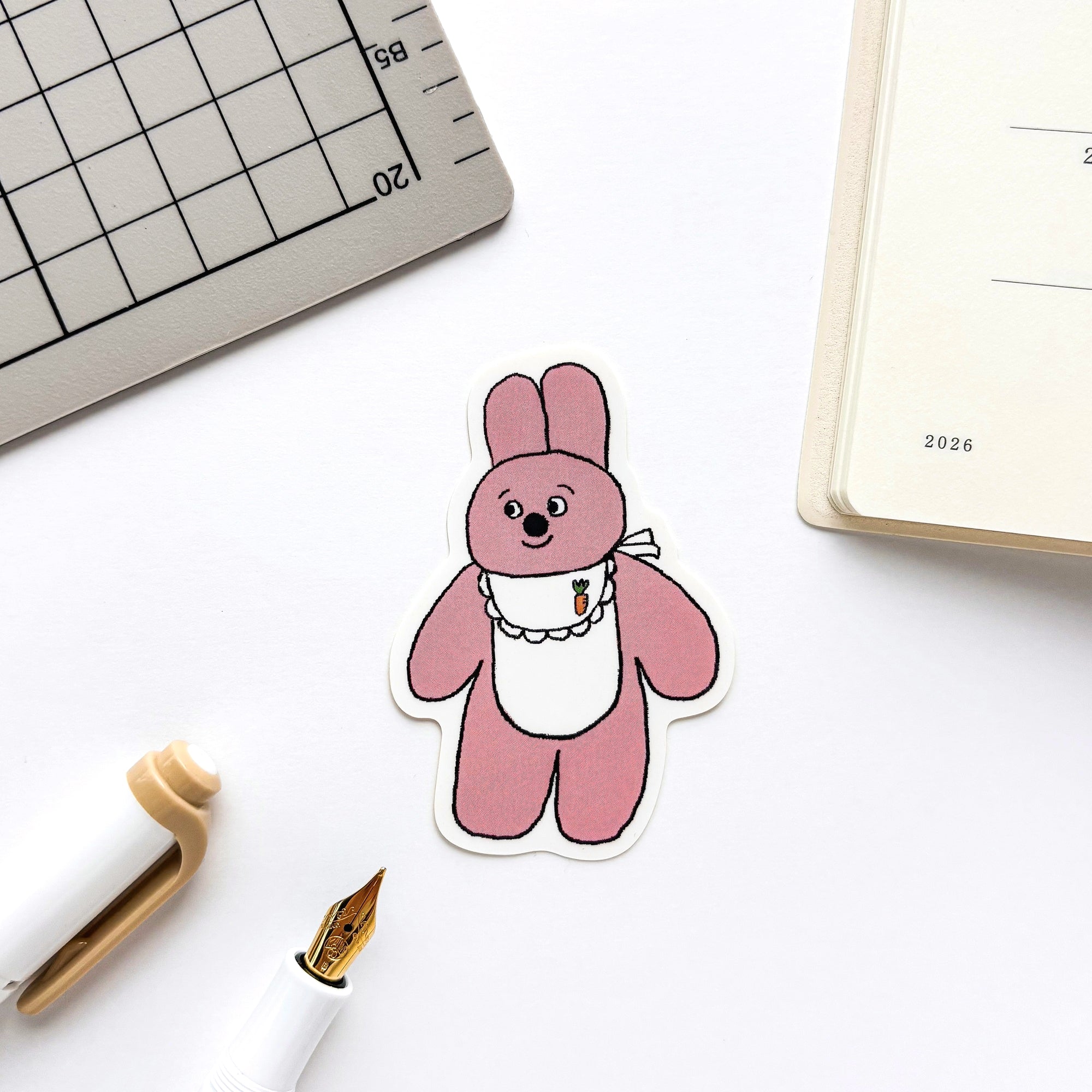 Nico Recipe / Vinyl Sticker - Pink Bunny