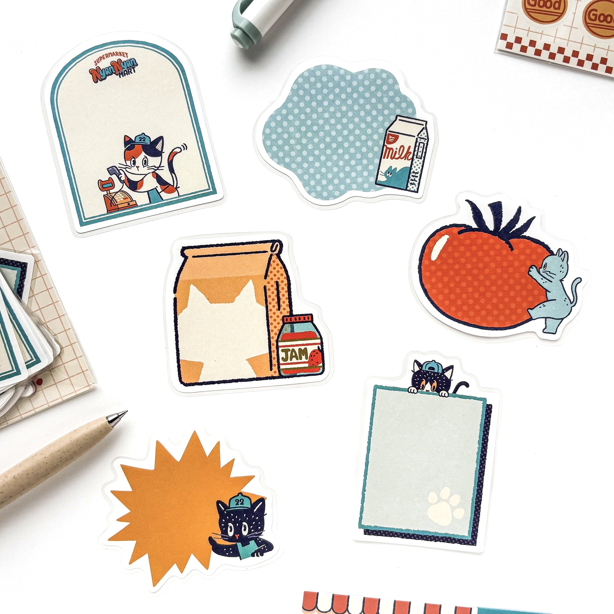 Obi1 / Nyan Nyan MART Flake Sticky Notes - Wednesday