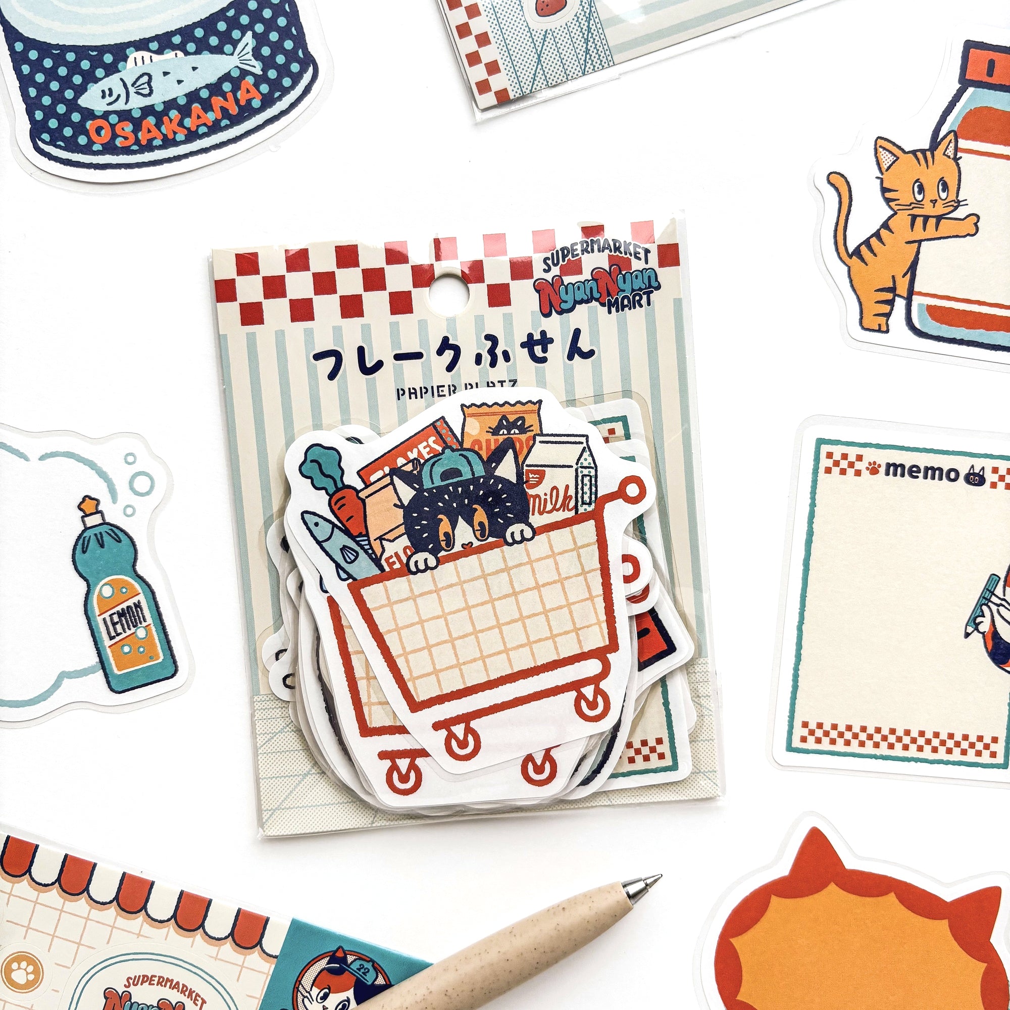 Obi1 / Nyan Nyan MART Flake Sticky Notes - Sunday