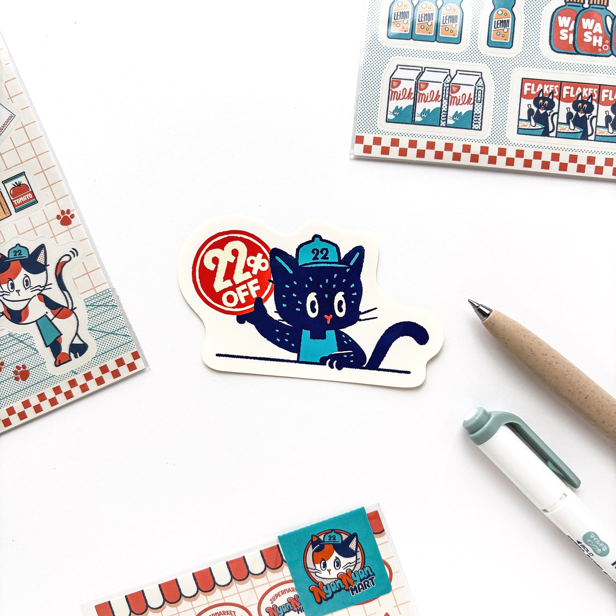 Obi1 / Nyan Nyan MART Vinyl Stickers - 22% OFF