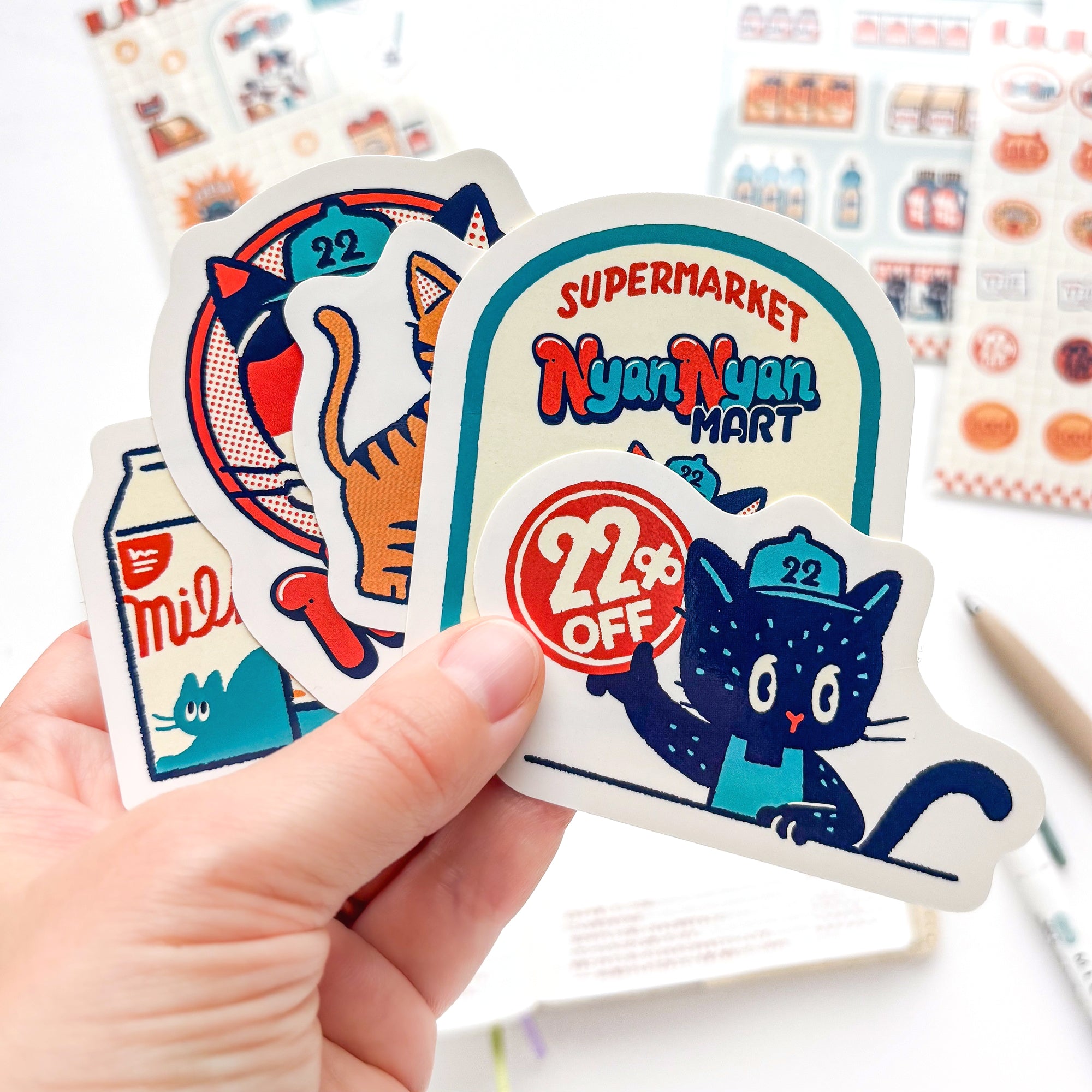 Obi1 / Nyan Nyan MART Vinyl Stickers - 22% OFF