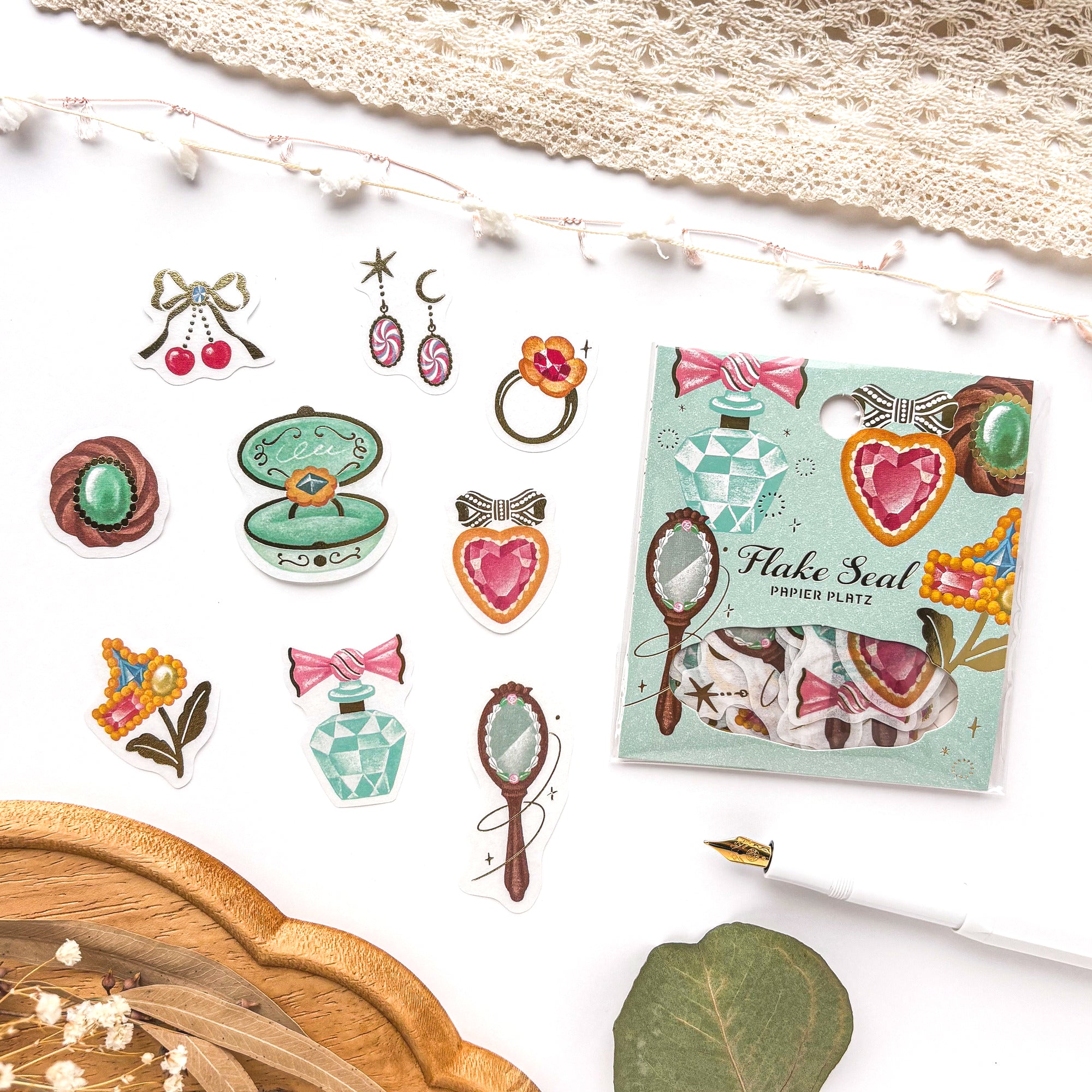 ALACARUDOU / Shiny Flake Stickers - jewelry