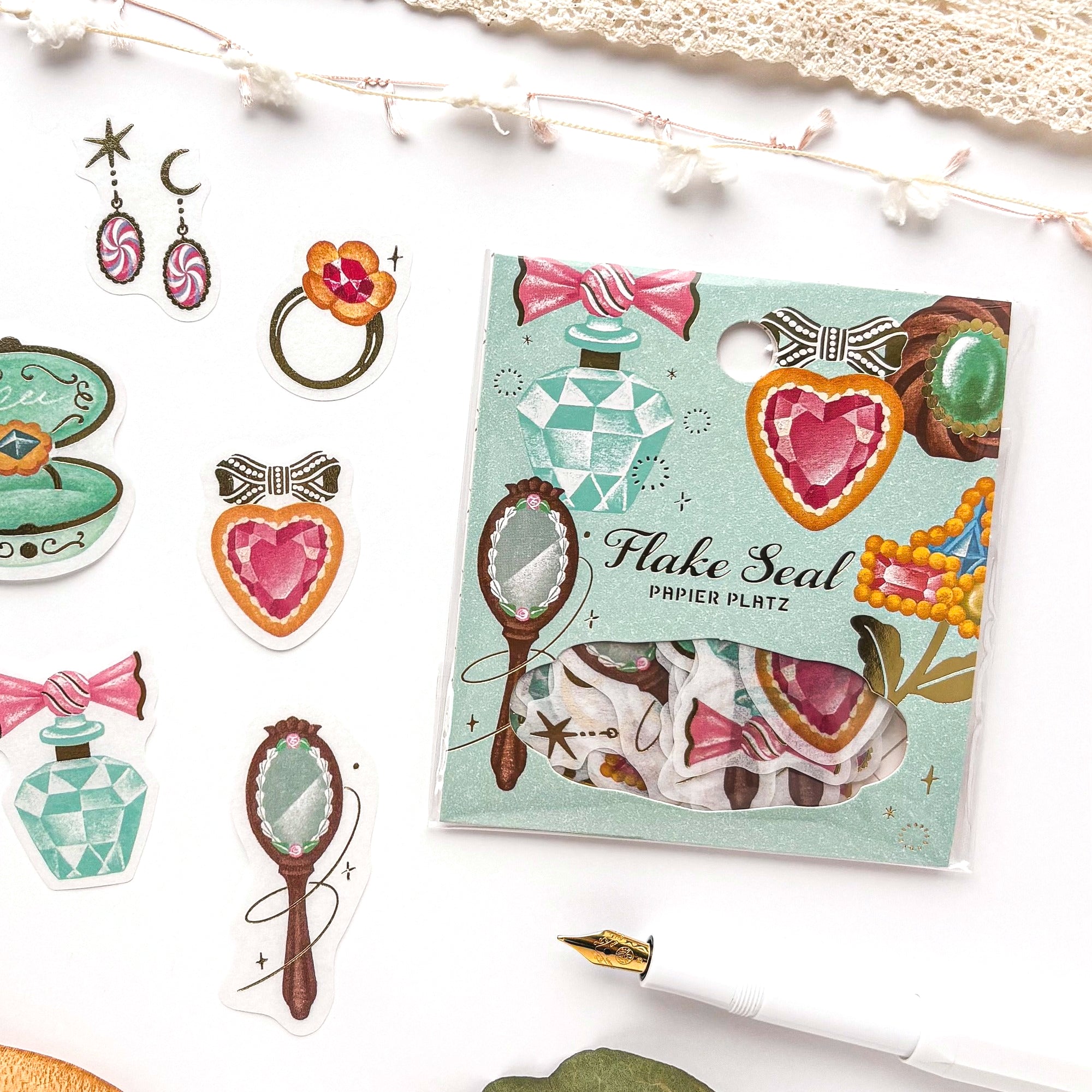 ALACARUDOU / Shiny Flake Stickers - jewelry