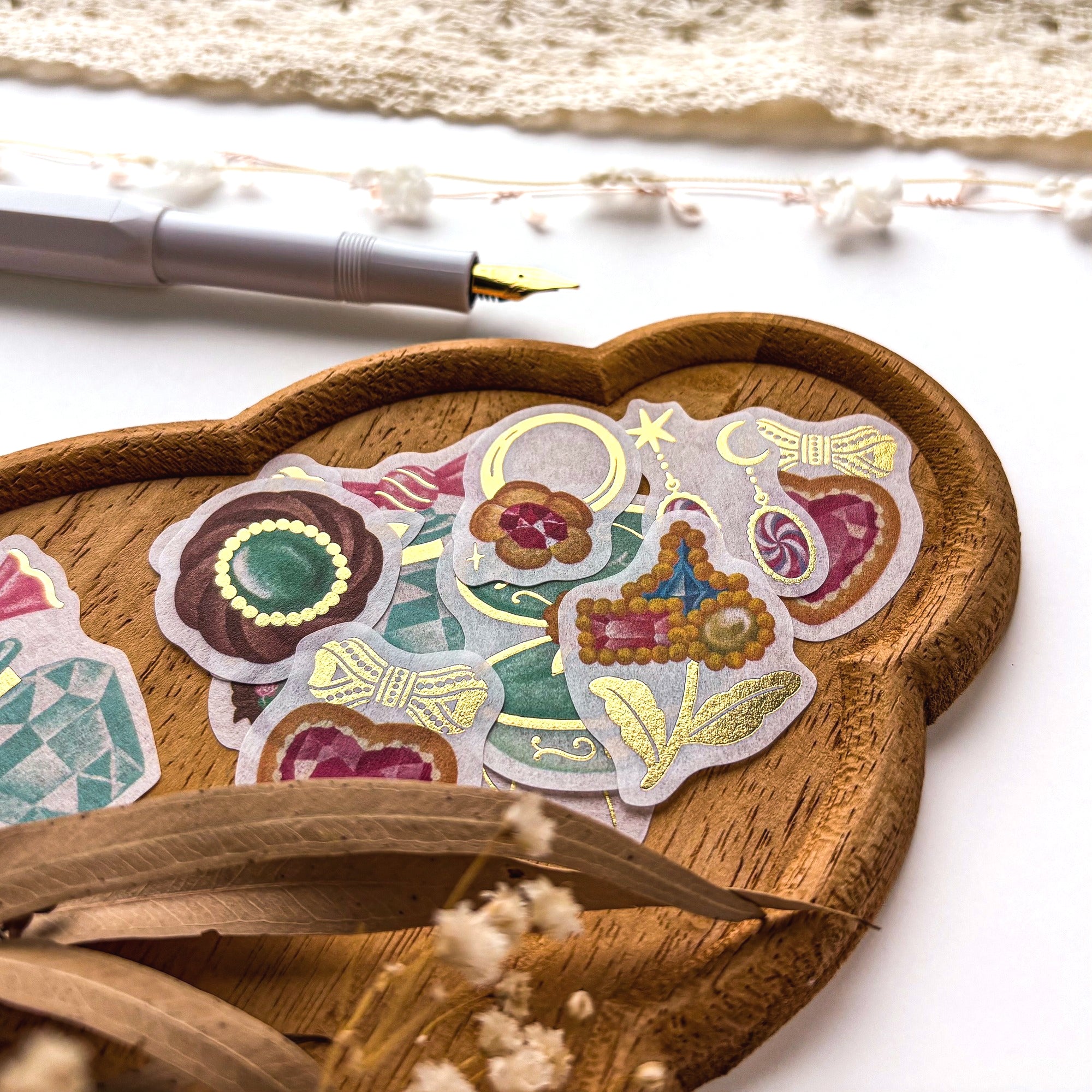ALACARUDOU / Shiny Flake Stickers - jewelry