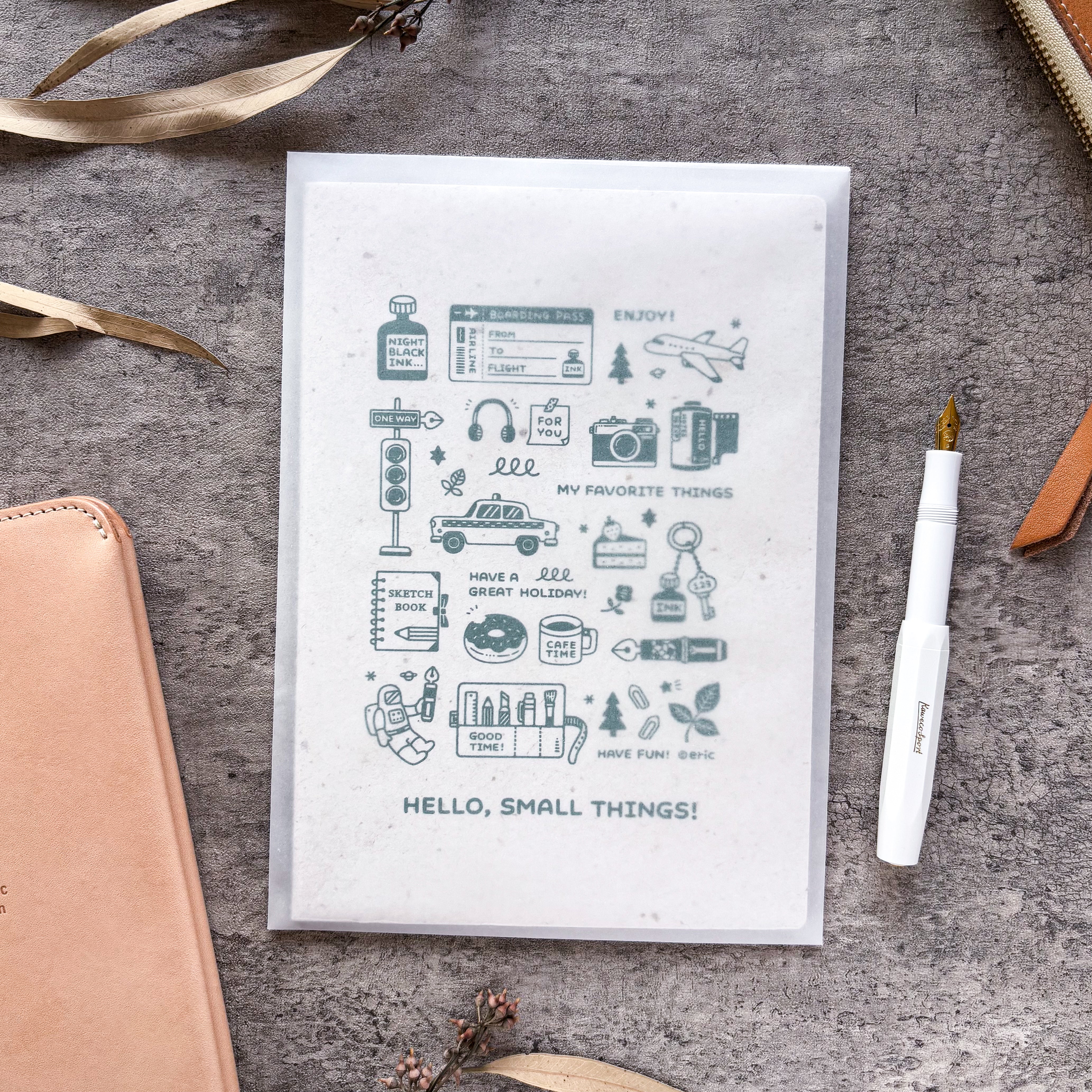 Limited Edition Sutenai 100% Recycled Washi Paper Notebook - Plain A5