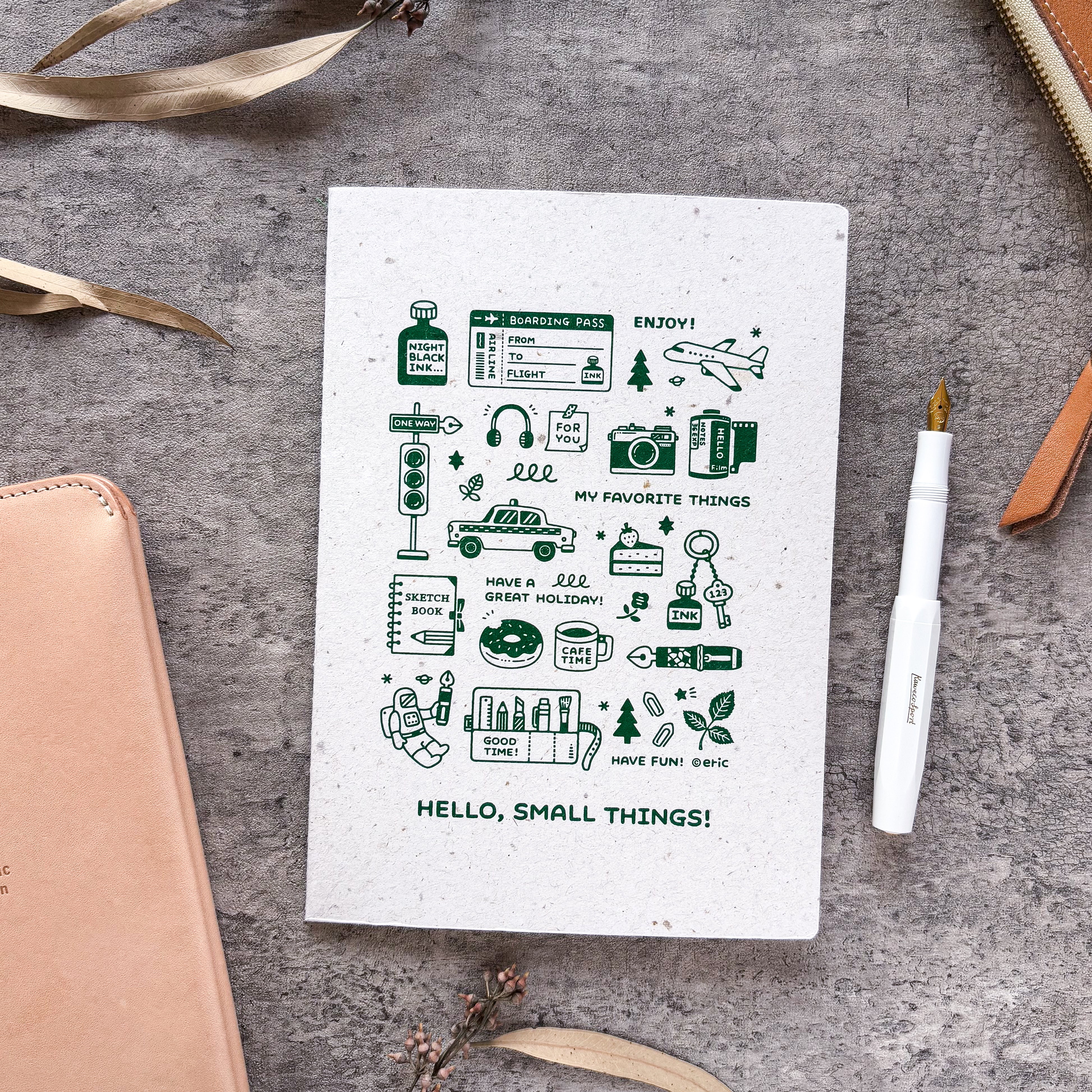 Limited Edition Sutenai 100% Recycled Washi Paper Notebook - Plain A5