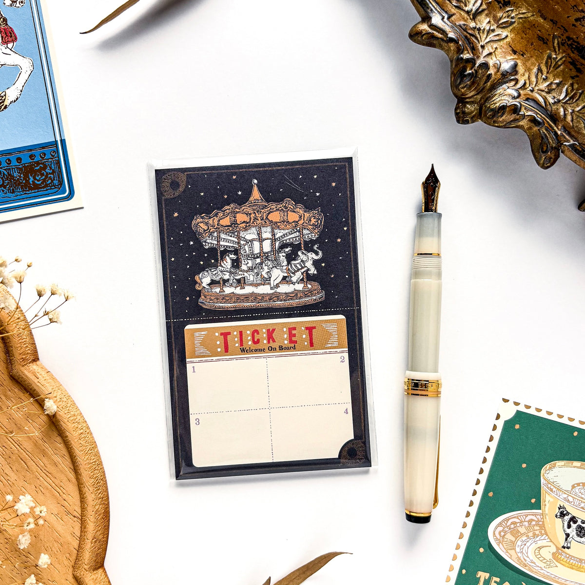 Aya Inoue / Double-Sided Memo Pad - Carousel