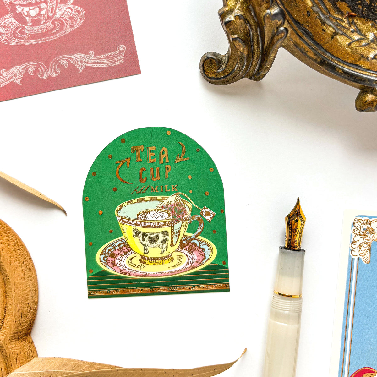 Aya Inoue / Clear Shiny Sticker - Tea Cup