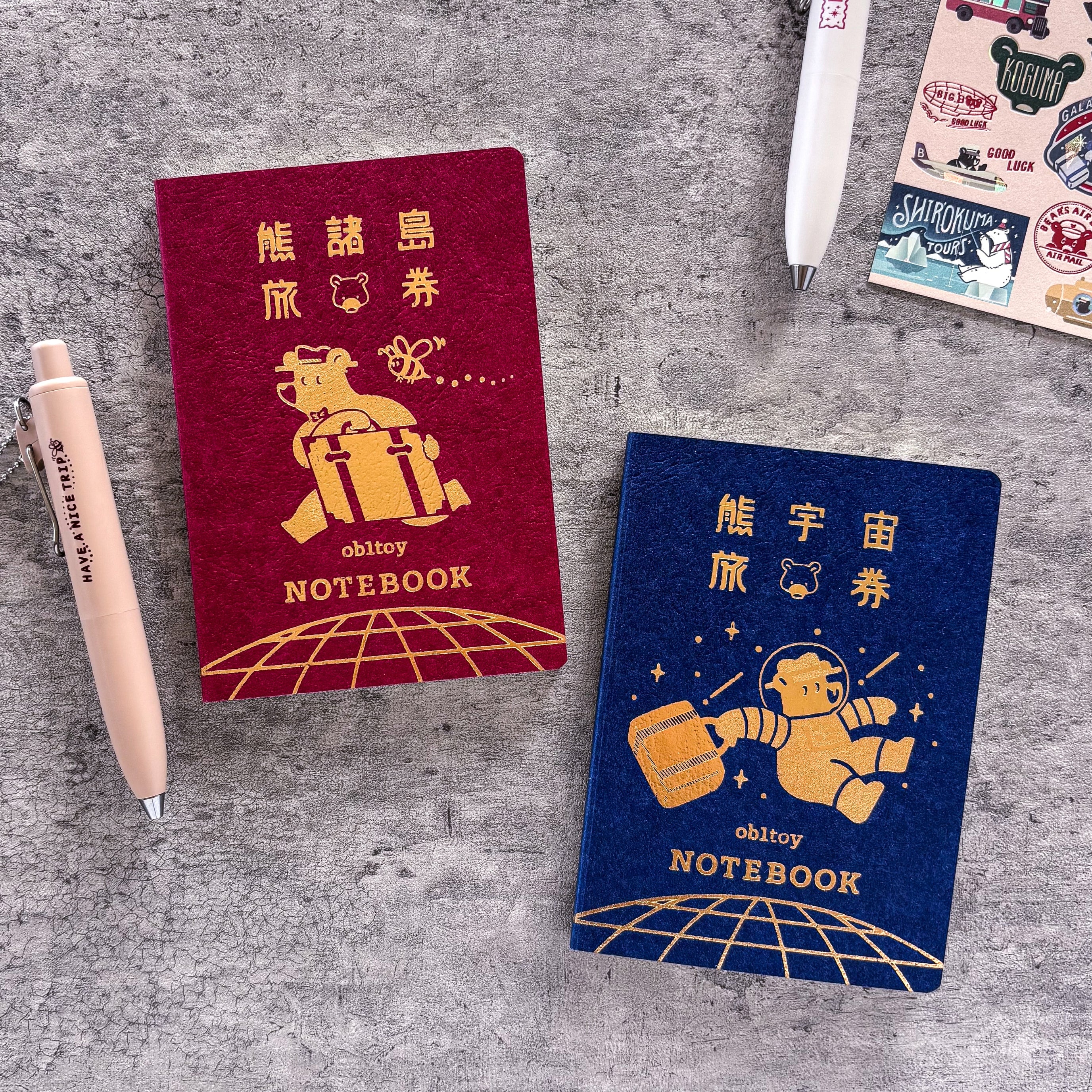 Obi1 / Passport Style Notebook - Earth Tour (red)