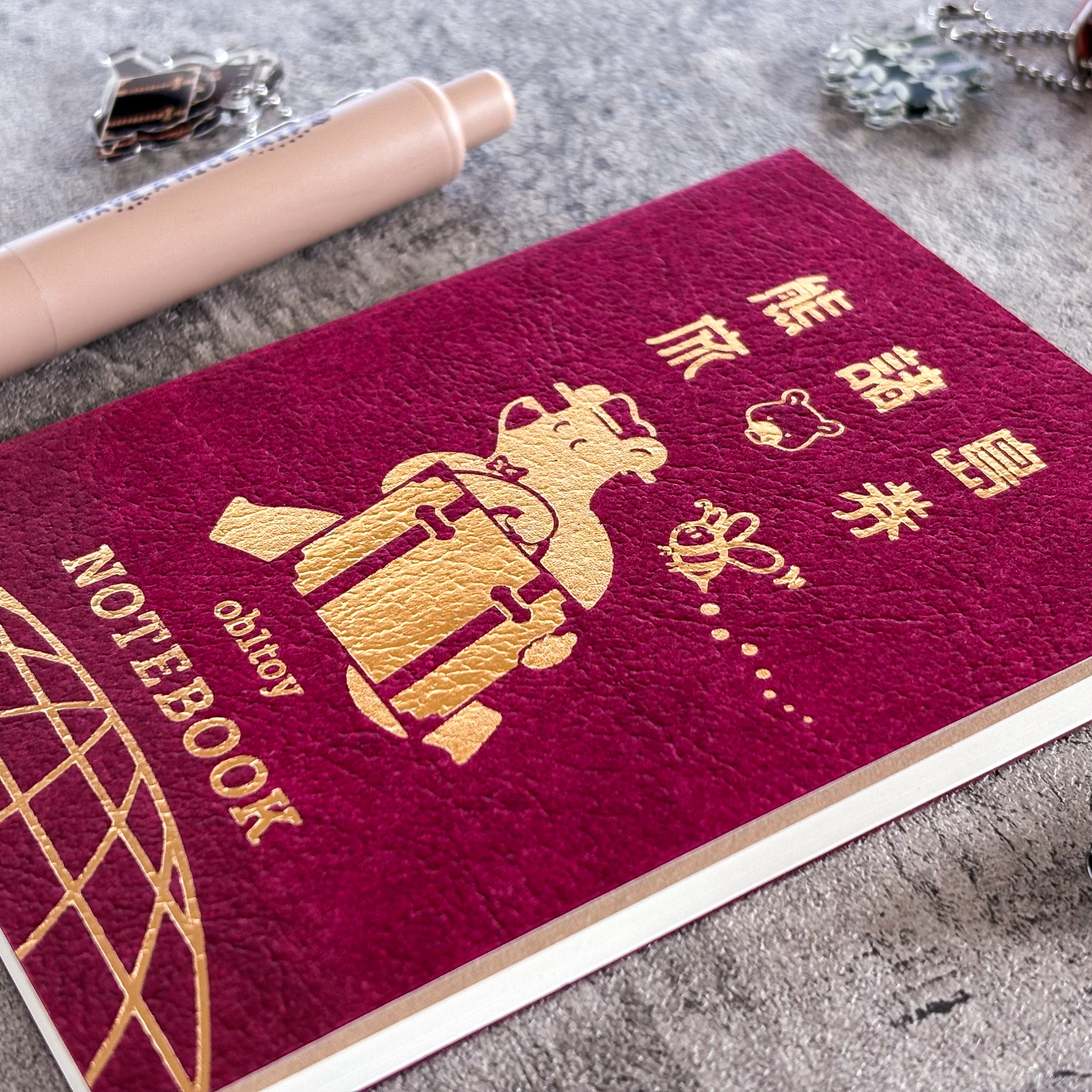 Obi1 / Passport Style Notebook - Earth Tour (red)