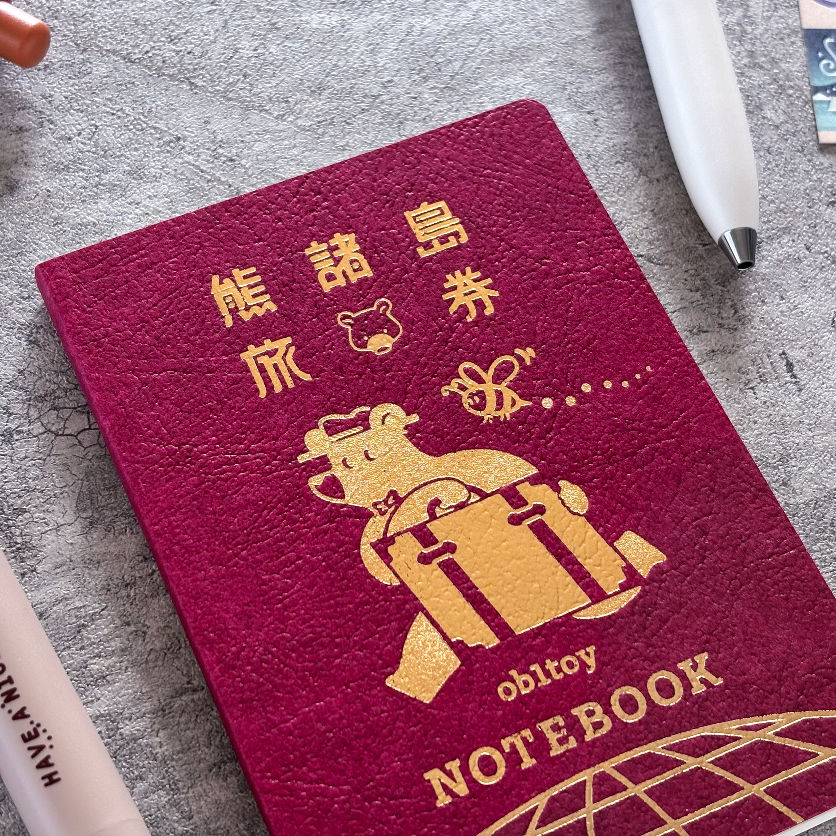 Obi1 / Passport Style Notebook - Earth Tour (red)
