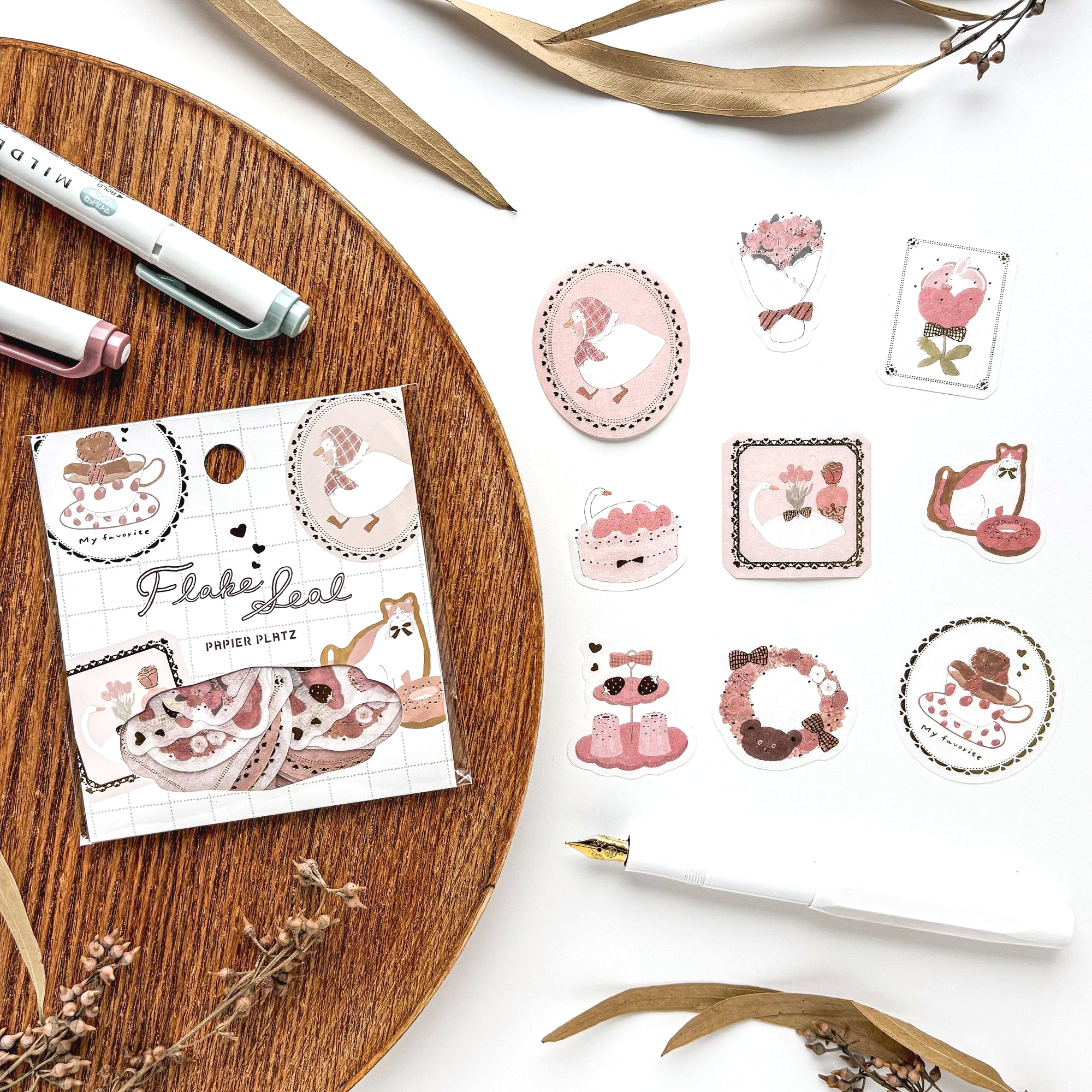 Shoichiro Tobimatsu / Flake Stickers - Pink Favorite