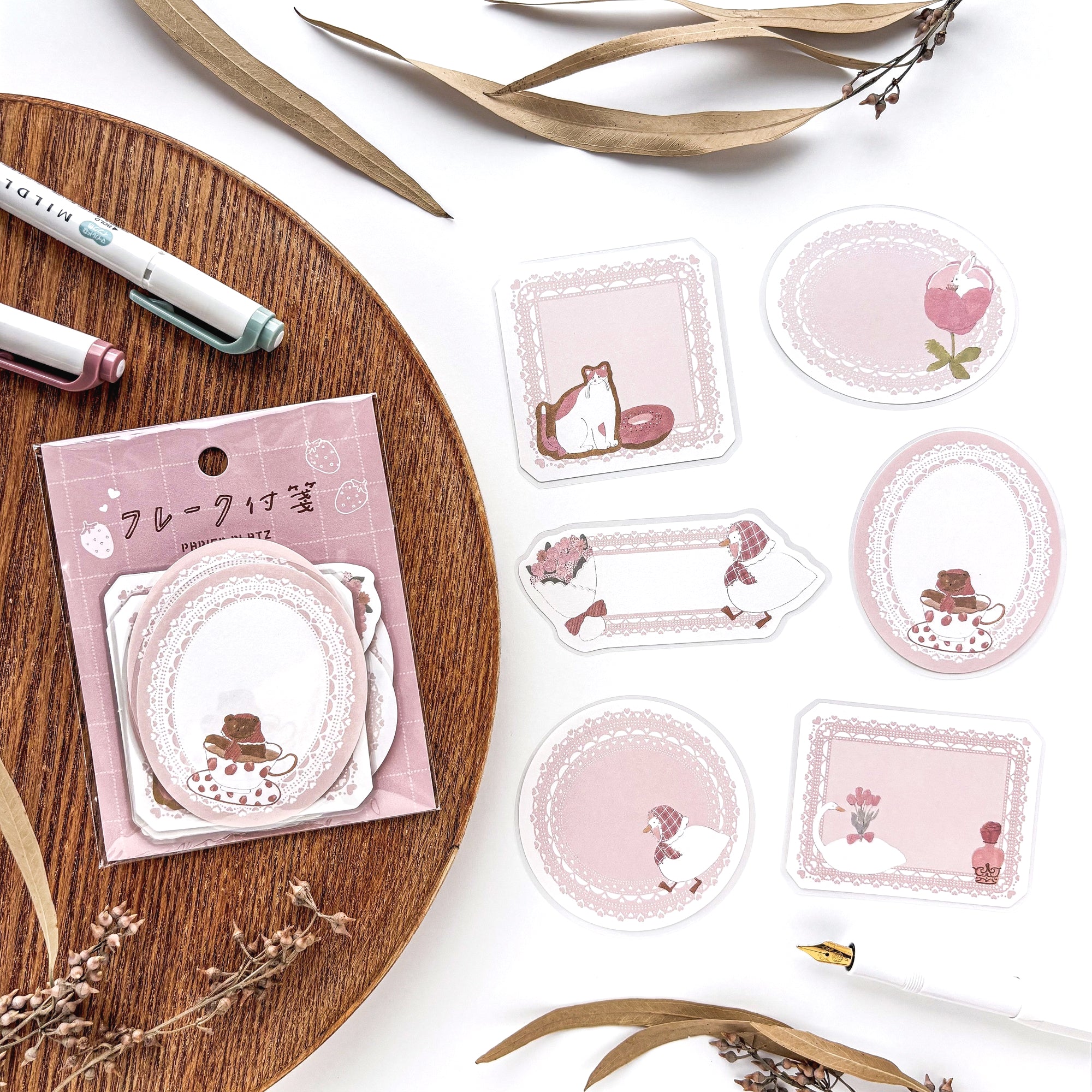Shoichiro Tobimatsu / Flake Sticky Notes - Pink Favorite