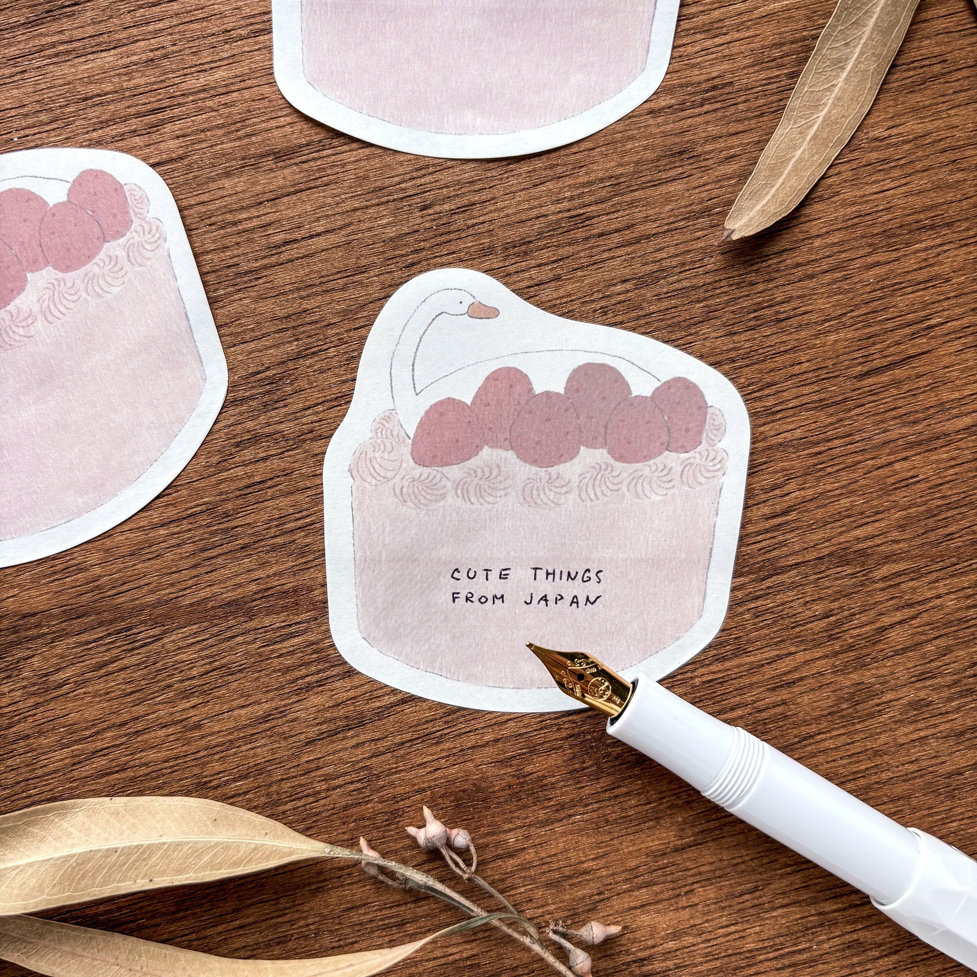 Shoichiro Tobimatsu / Die-cut Sticky Notes - Swan Cake