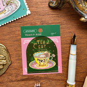 Aya Inoue / Clear Shiny Sticker - Tea Cup