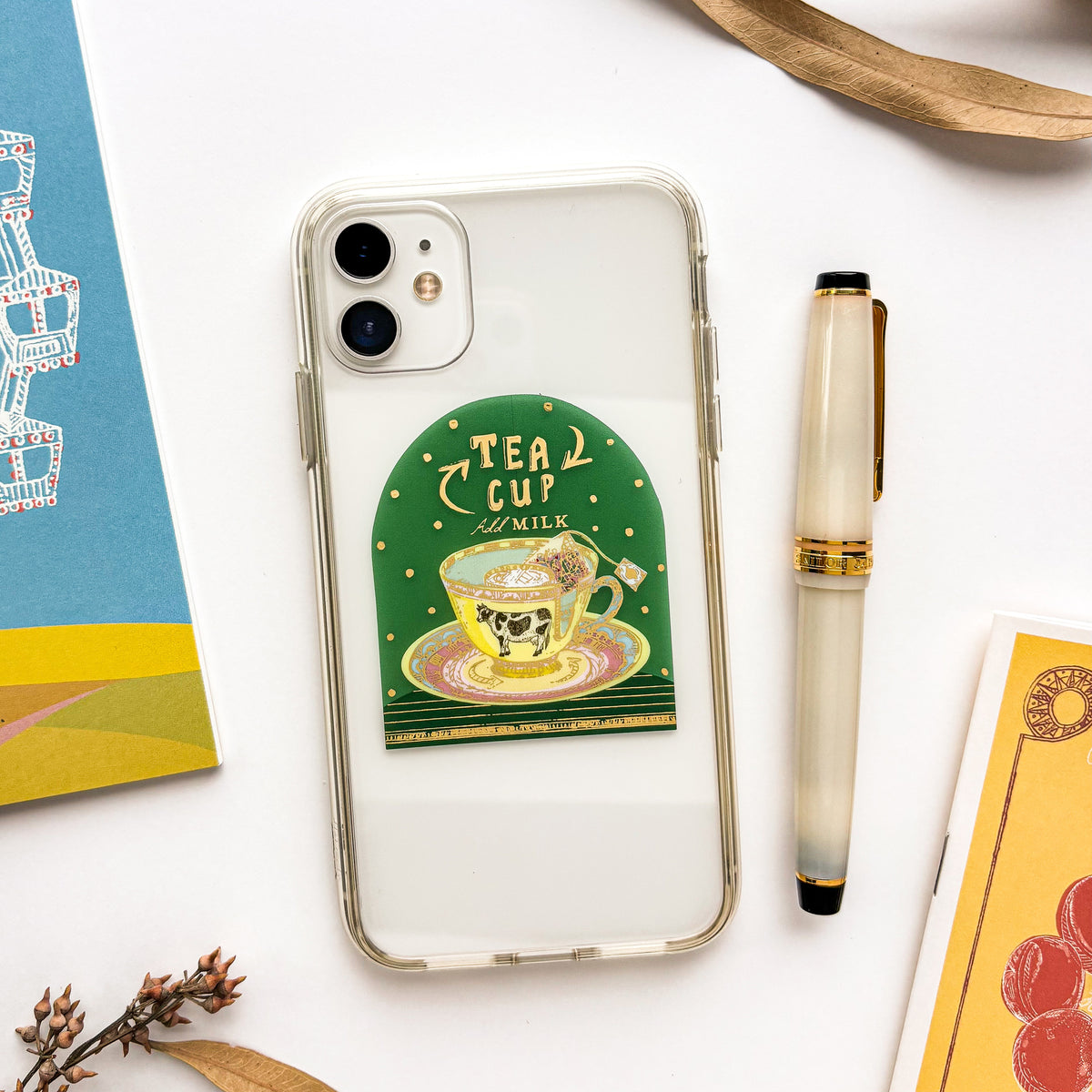 Aya Inoue / Clear Shiny Sticker - Tea Cup