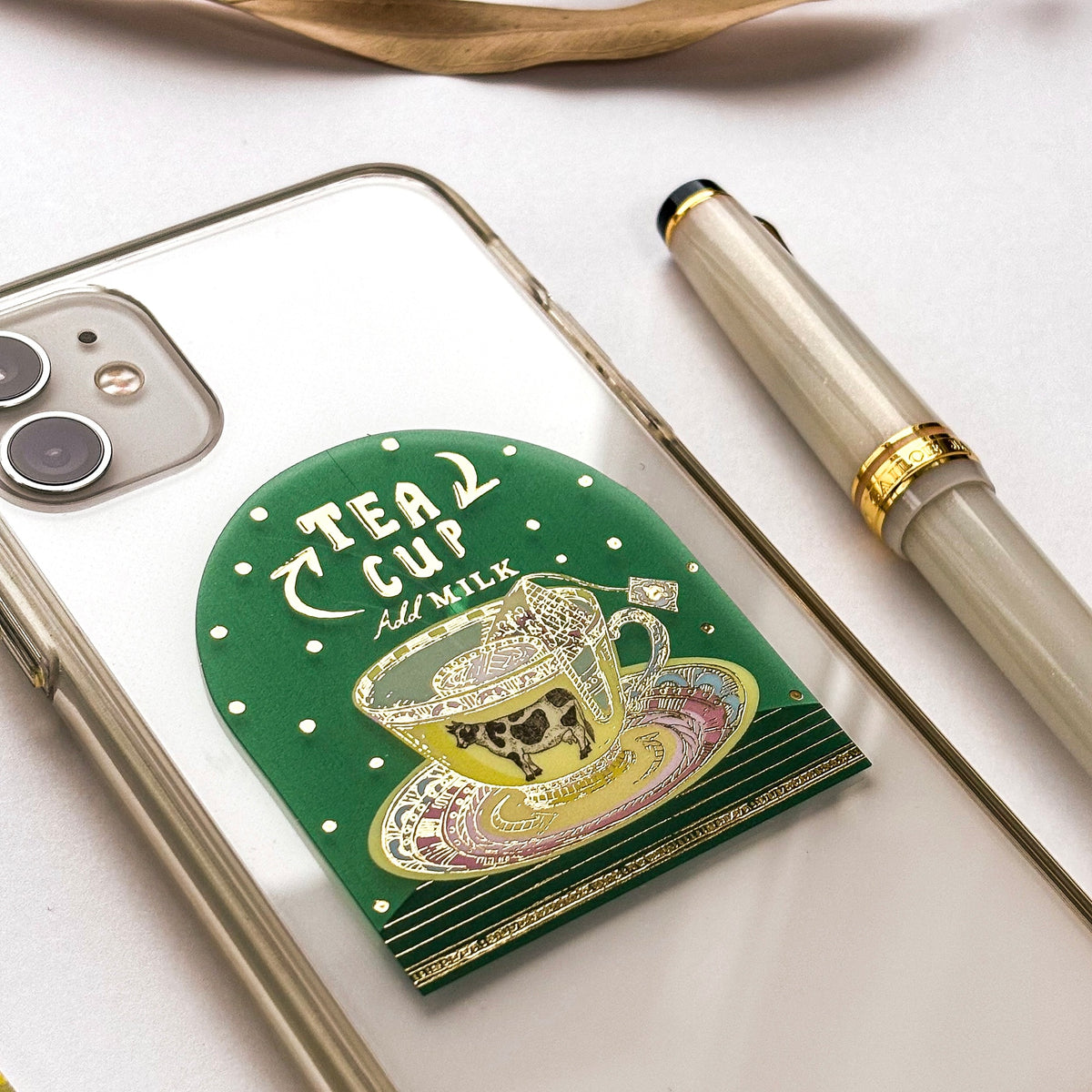 Aya Inoue / Clear Shiny Sticker - Tea Cup