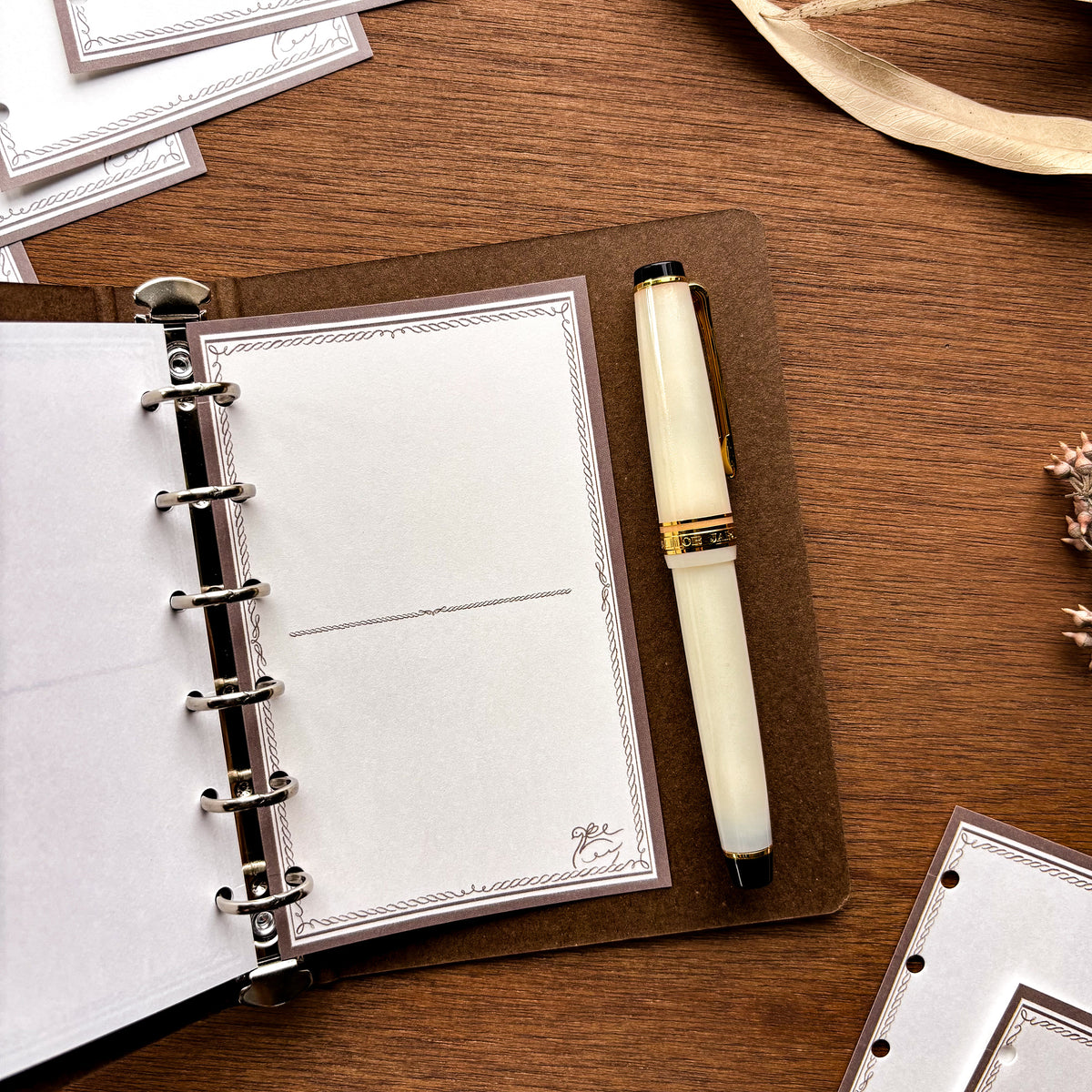 Aya Inoue / M6 Papre Ring Binder - Tea Cup