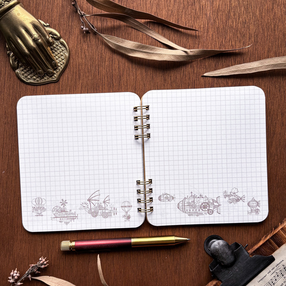 Kuusoogai / Small Ring Notebook - Flying Fish Town