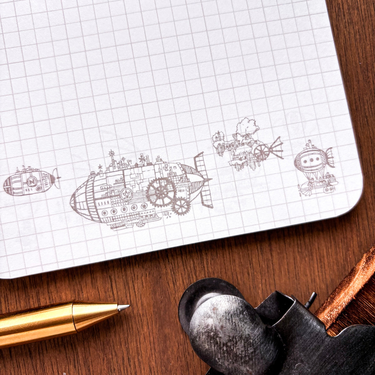 Kuusoogai / Small Ring Notebook - Flying Fish Town