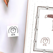 Peppoko / Mini Rubber Stamp - OK