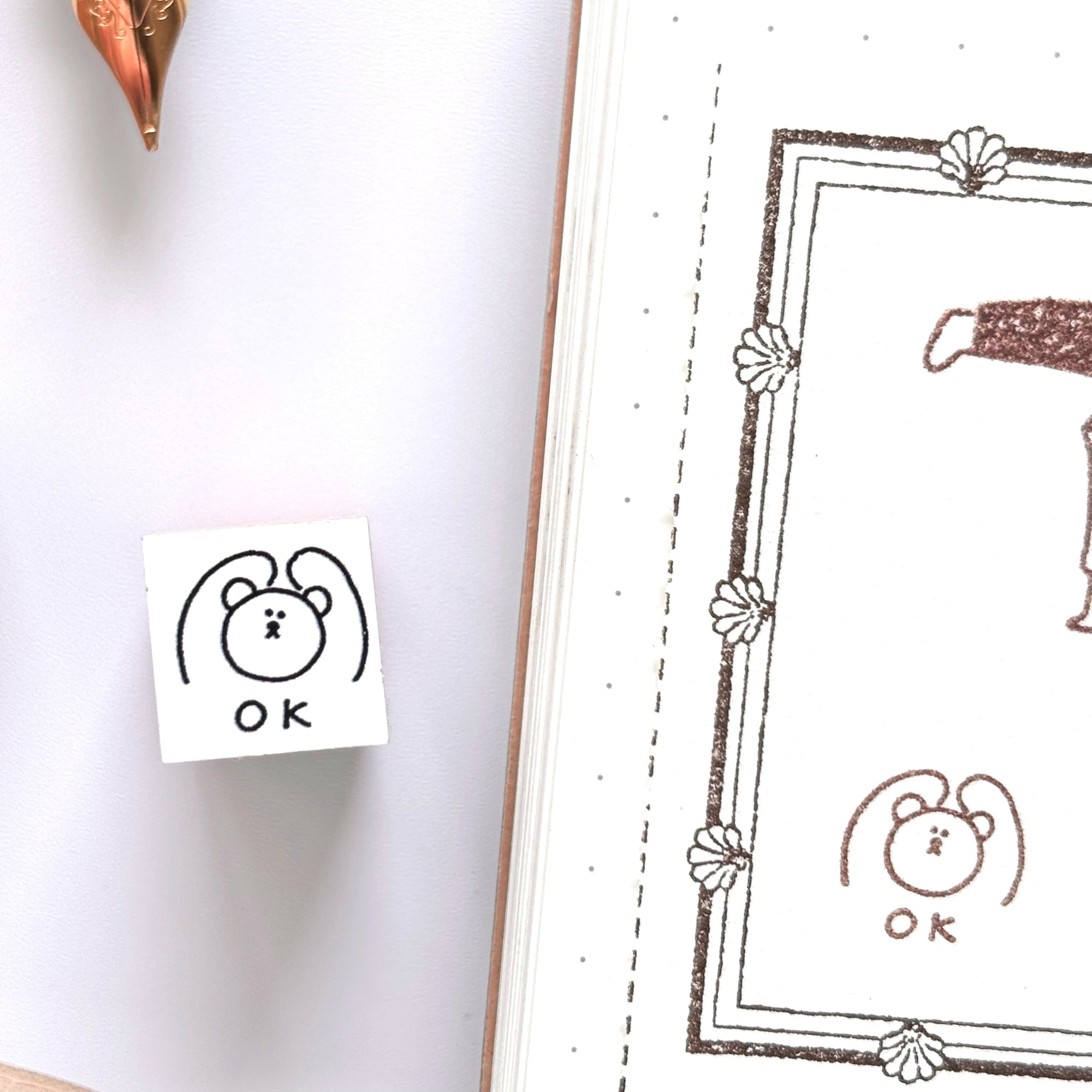 Peppoko / Mini Rubber Stamp - OK