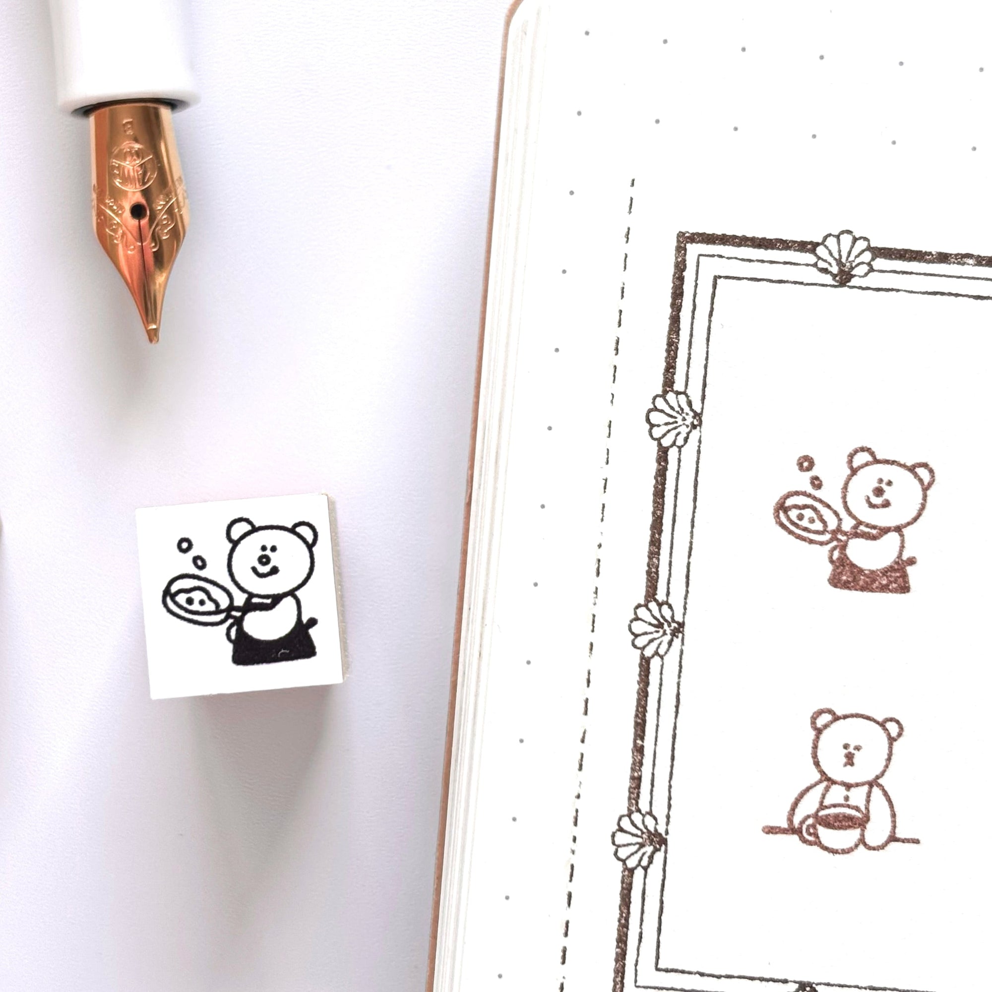 Peppoko / Mini Rubber Stamp - Cooking