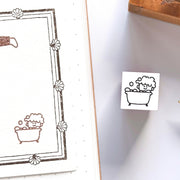 Peppoko / Mini Rubber Stamp - Bath Time