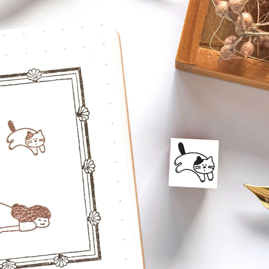 Peppoko / Mini Rubber Stamp - Meow
