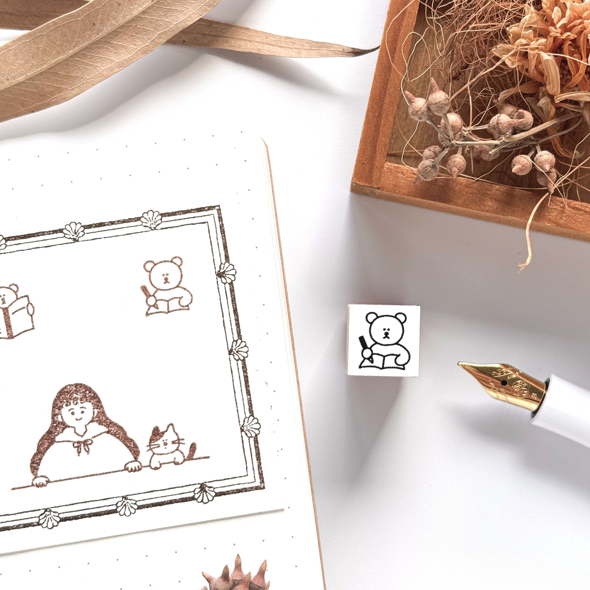 Peppoko / Mini Rubber Stamp - Study