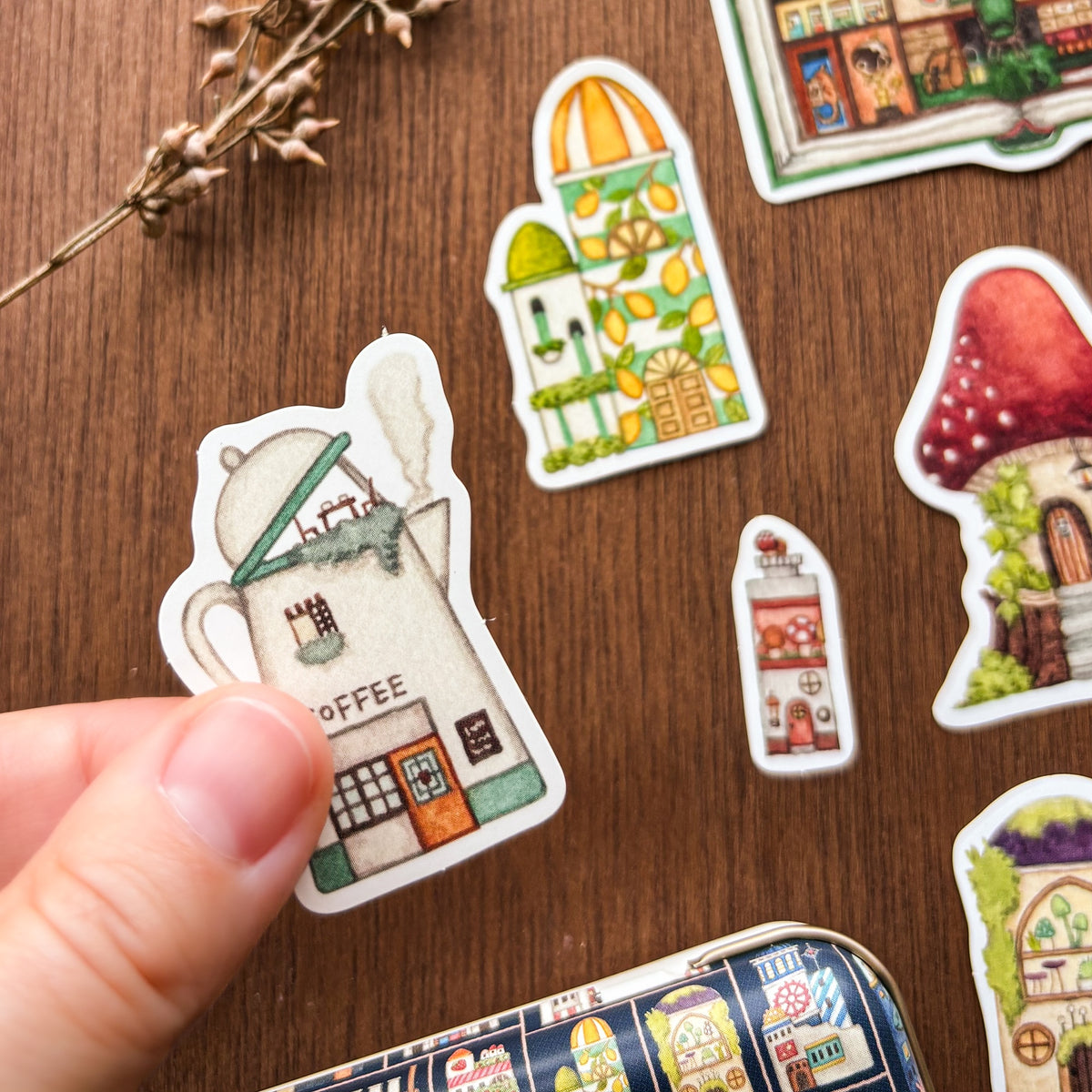 Kuusoogai / Flake Stickers Set - Fantasy Town Assortment