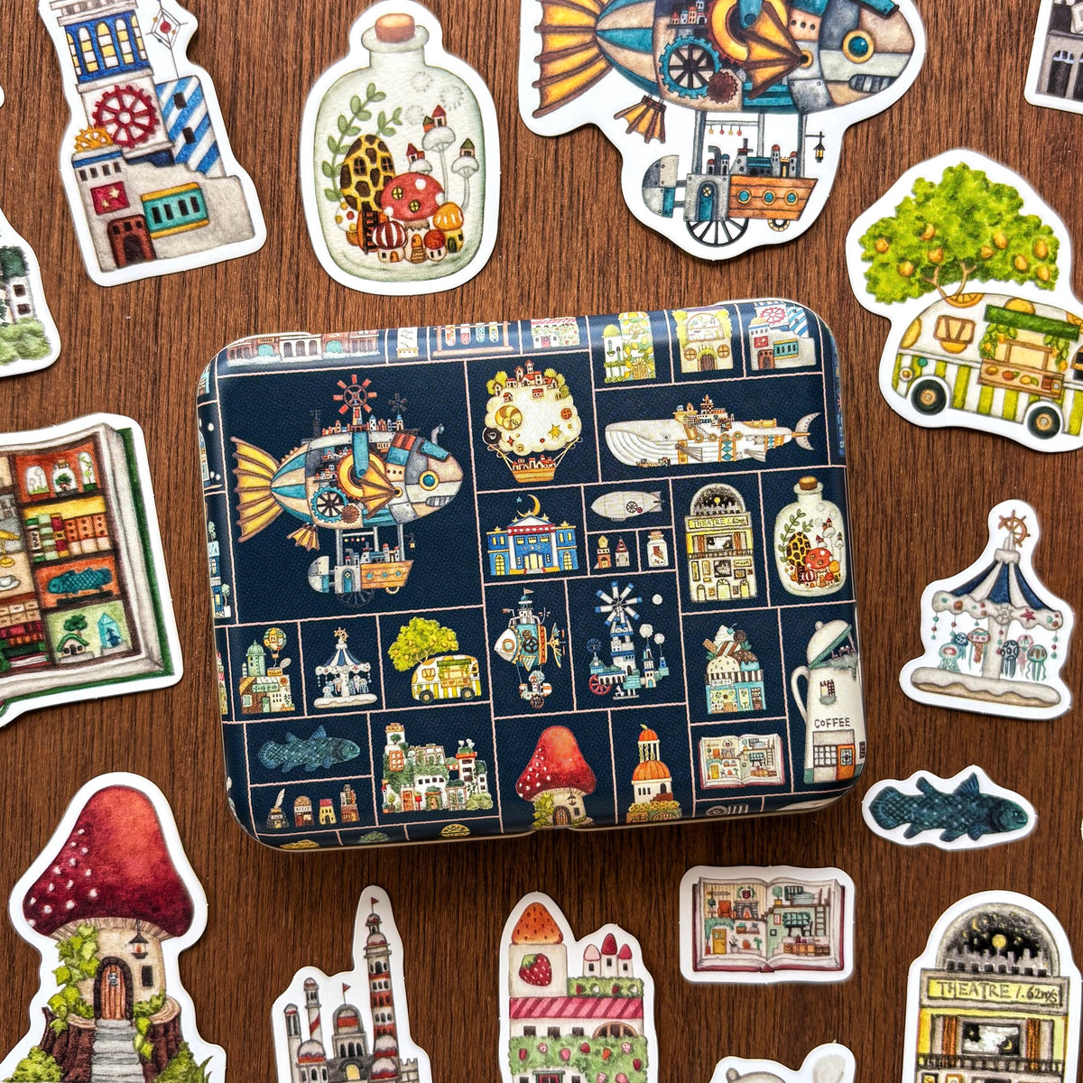 Kuusoogai / Flake Stickers Set - Fantasy Town Assortment