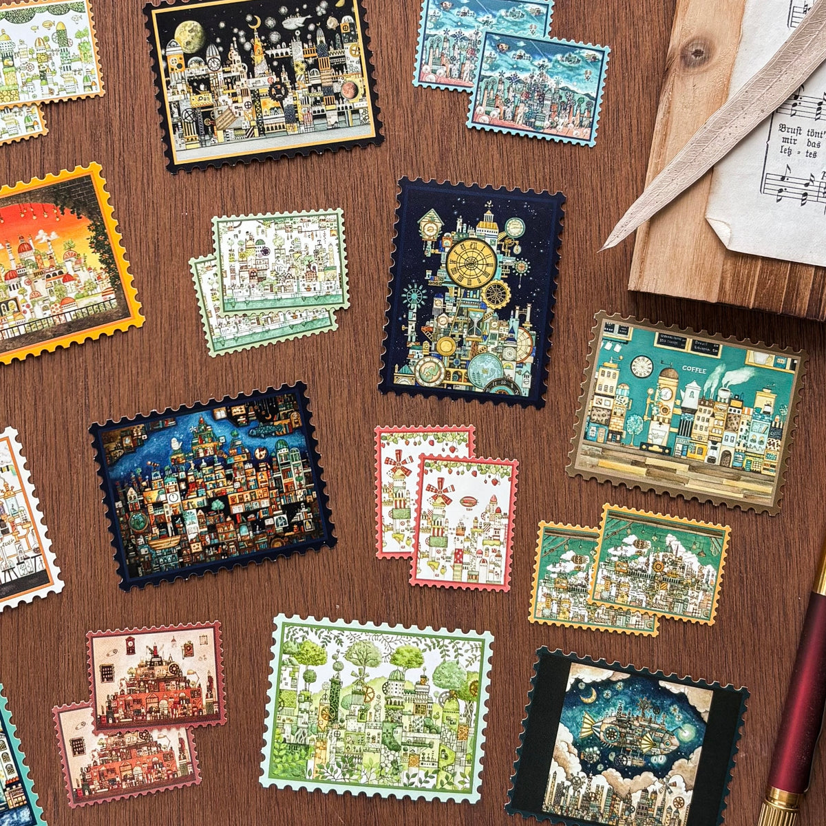 Kuusoogai / Flake Stickers Set - Fantasy Towns Collected by Travelers