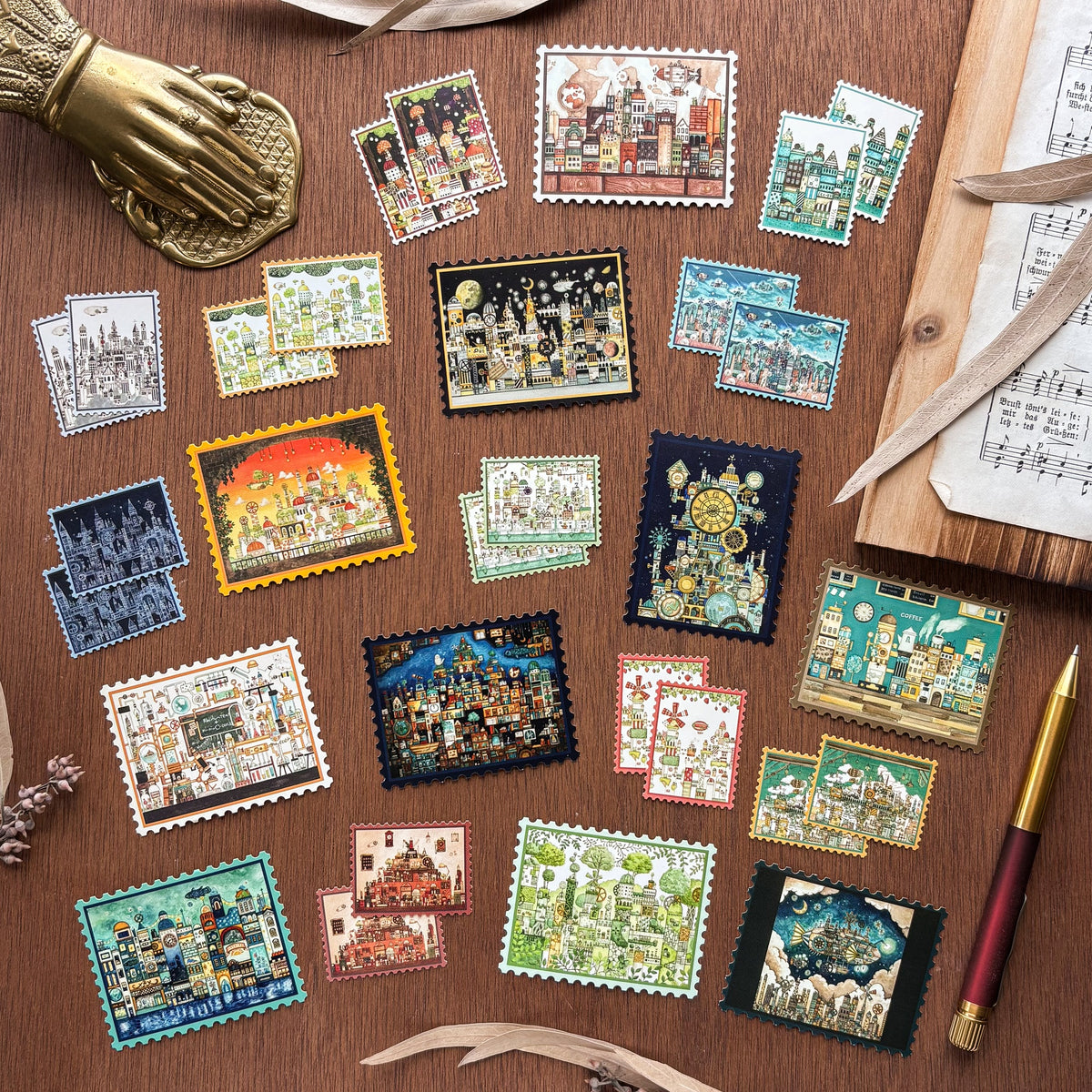 Kuusoogai / Flake Stickers Set - Fantasy Towns Collected by Travelers