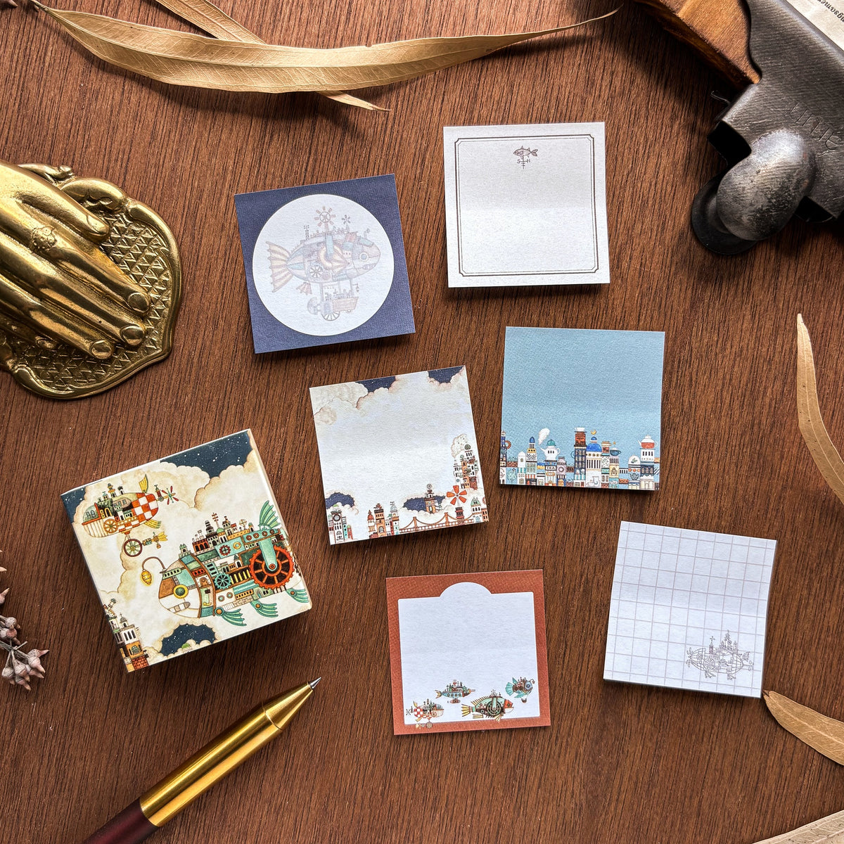 Kuusoogai / Book-shaped Sticky Notes - Flying Fish Town