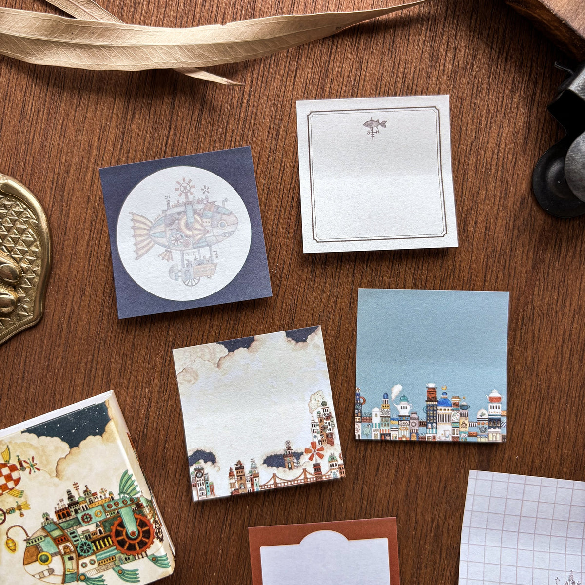Kuusoogai / Book-shaped Sticky Notes - Flying Fish Town