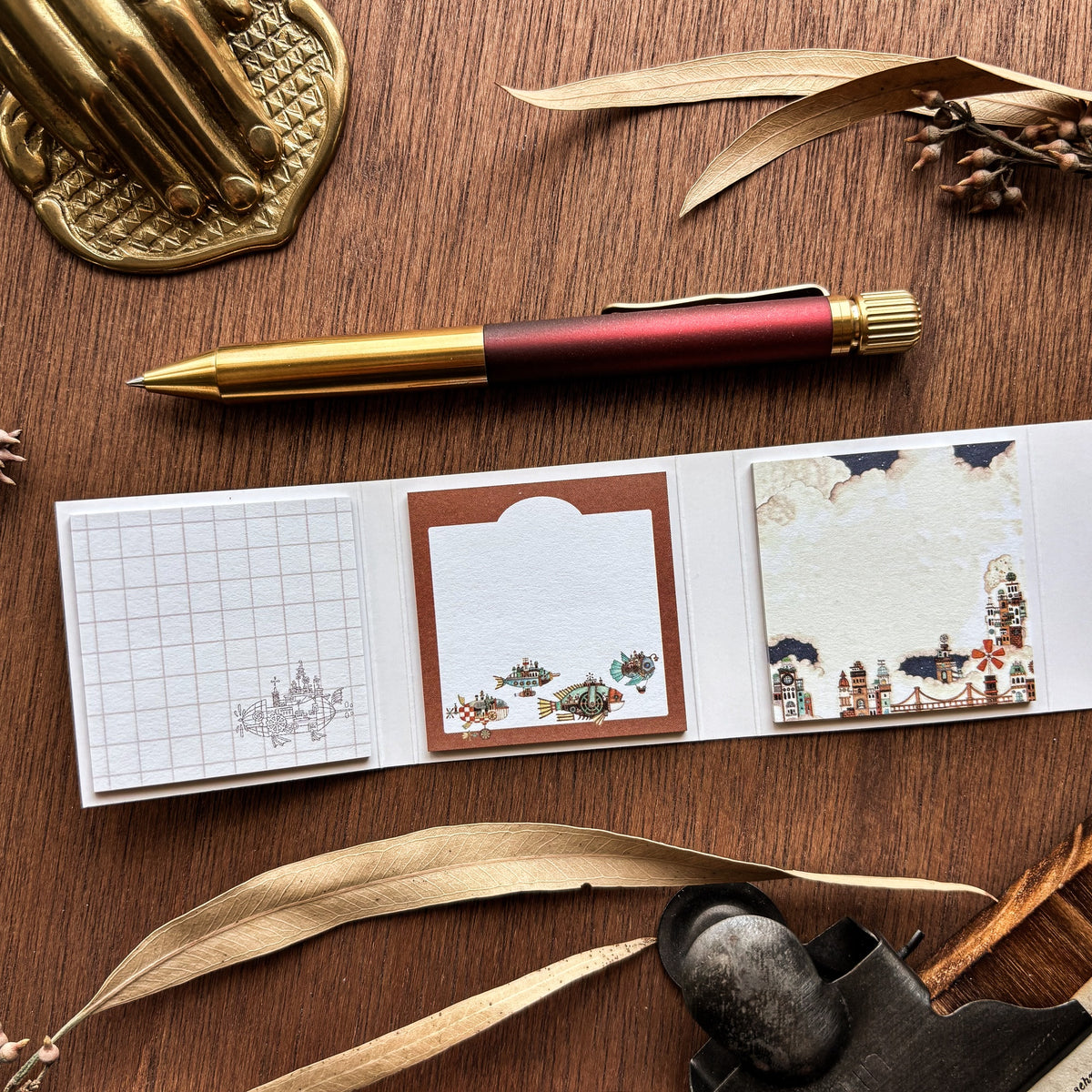 Kuusoogai / Book-shaped Sticky Notes - Flying Fish Town