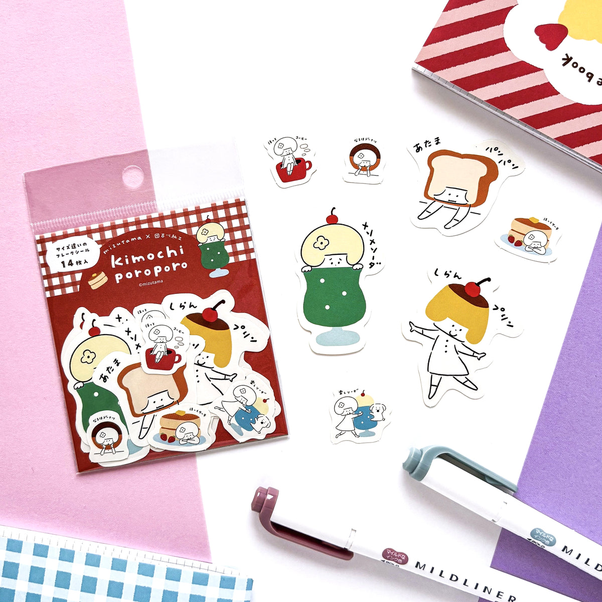 [Limited Edition] mizutama / Flake Stickers - Cafe