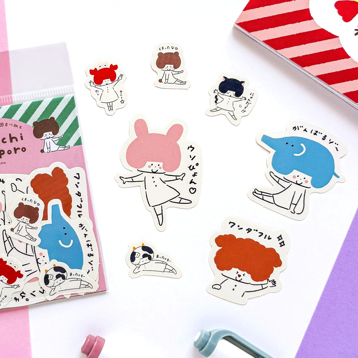 [Limited Edition] mizutama / Flake Stickers - Animal