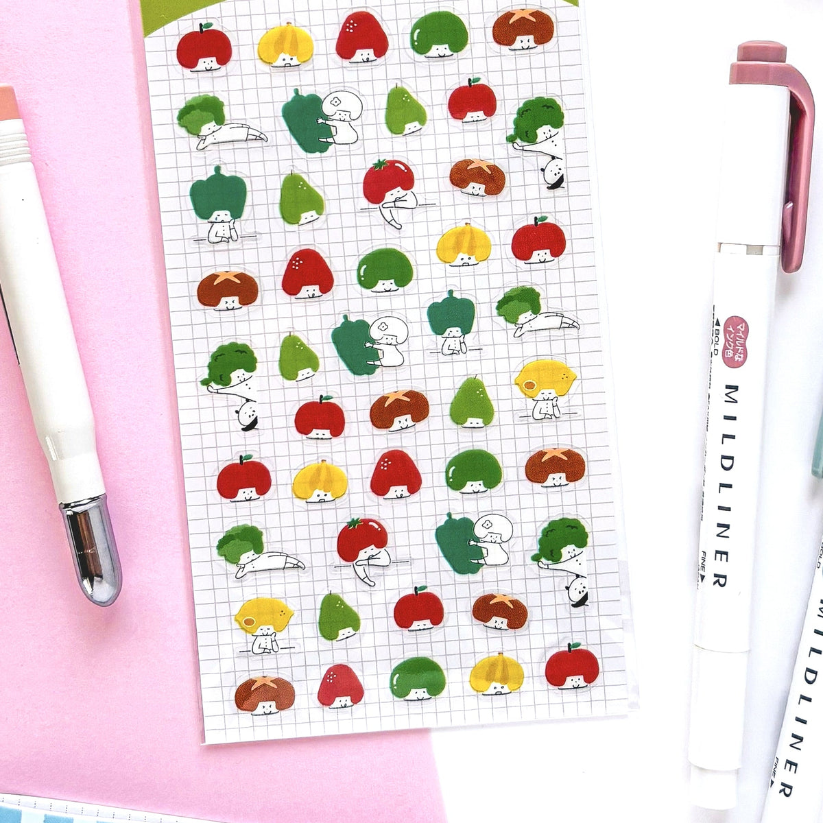 [Limited Edition] mizutama / Petit Stickers - Vegetable