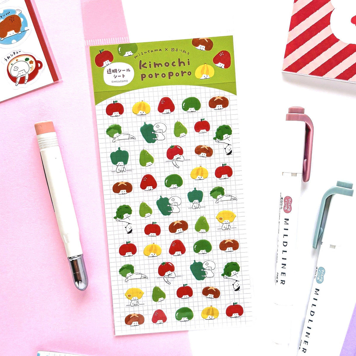 [Limited Edition] mizutama / Petit Stickers - Vegetable