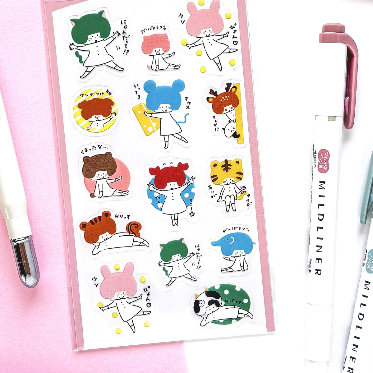 [Limited Edition] mizutama / Stickers - Animal