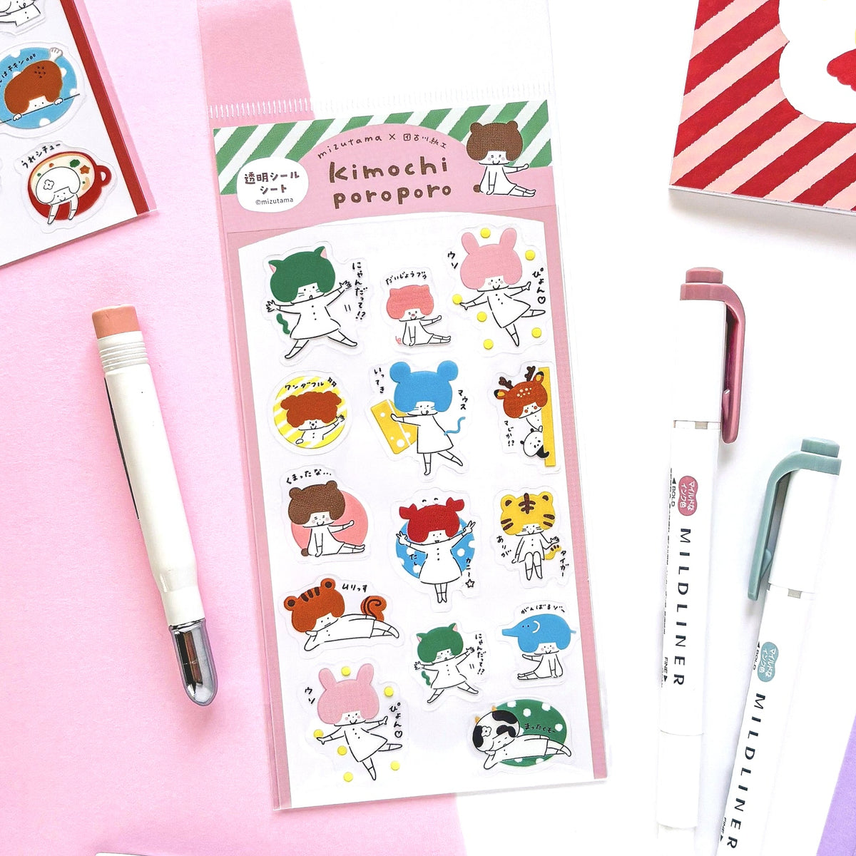 [Limited Edition] mizutama / Stickers - Animal