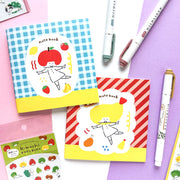 [Limited Edition] mizutama / Square Notebook Set - Vegetable & Restaurant (2 notebooks)