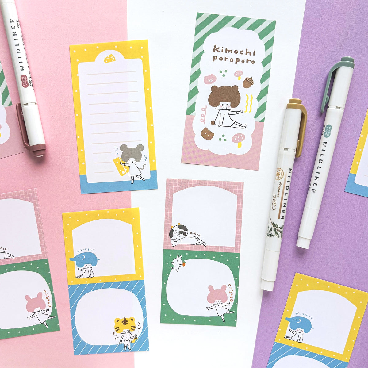 [Limited Edition] mizutama / Slim Memo Pad - Animal