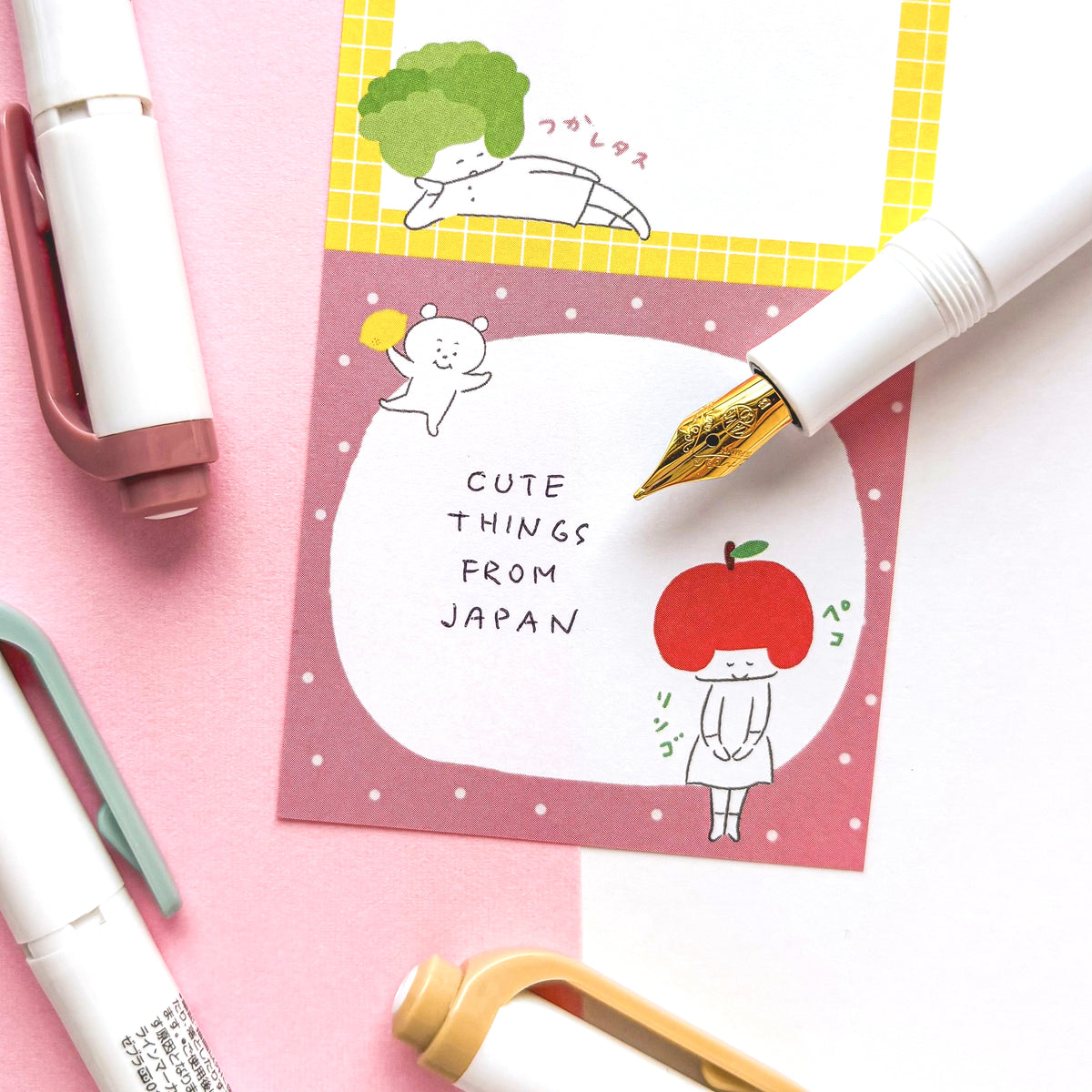 [Limited Edition] mizutama / Slim Memo Pad - Vegetable