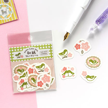 [Spring Limited] Furukawa Paper / Flake Stickers - Bird