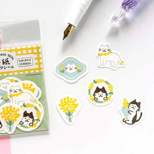 [Spring Limited] Furukawa Paper / Flake Stickers - Cat