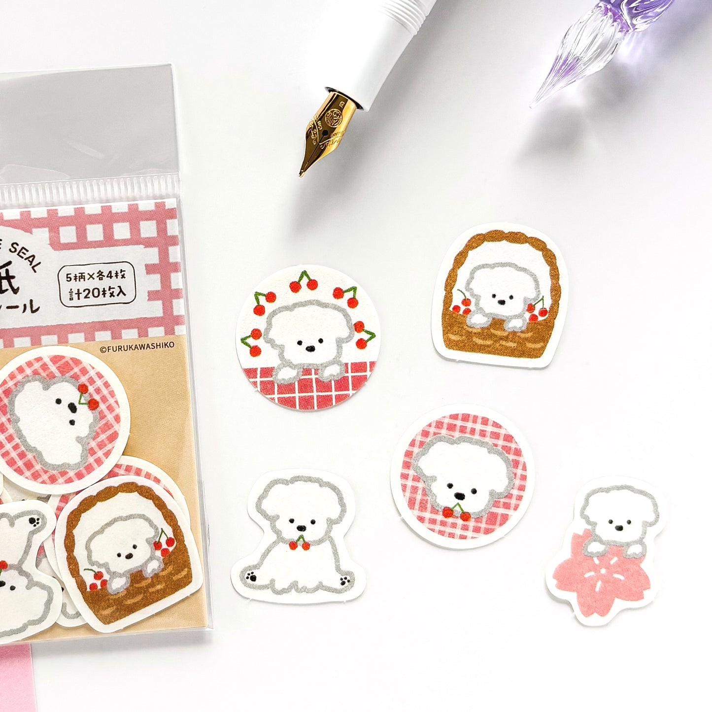 [Spring Limited] Furukawa Paper / Flake Stickers - Dog